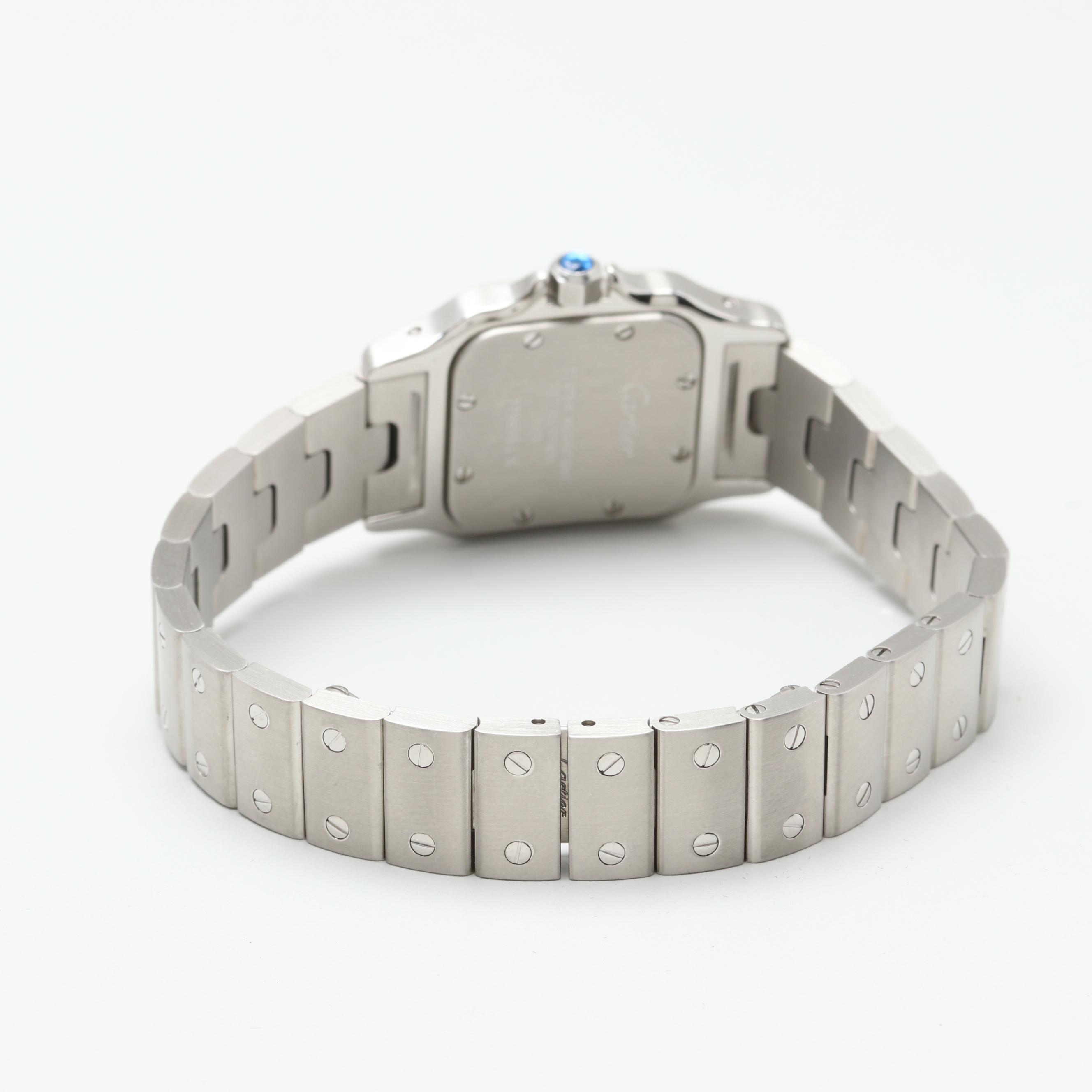 Cartier "Santos Galbee" Stainless Steel Quartz Watch with Box