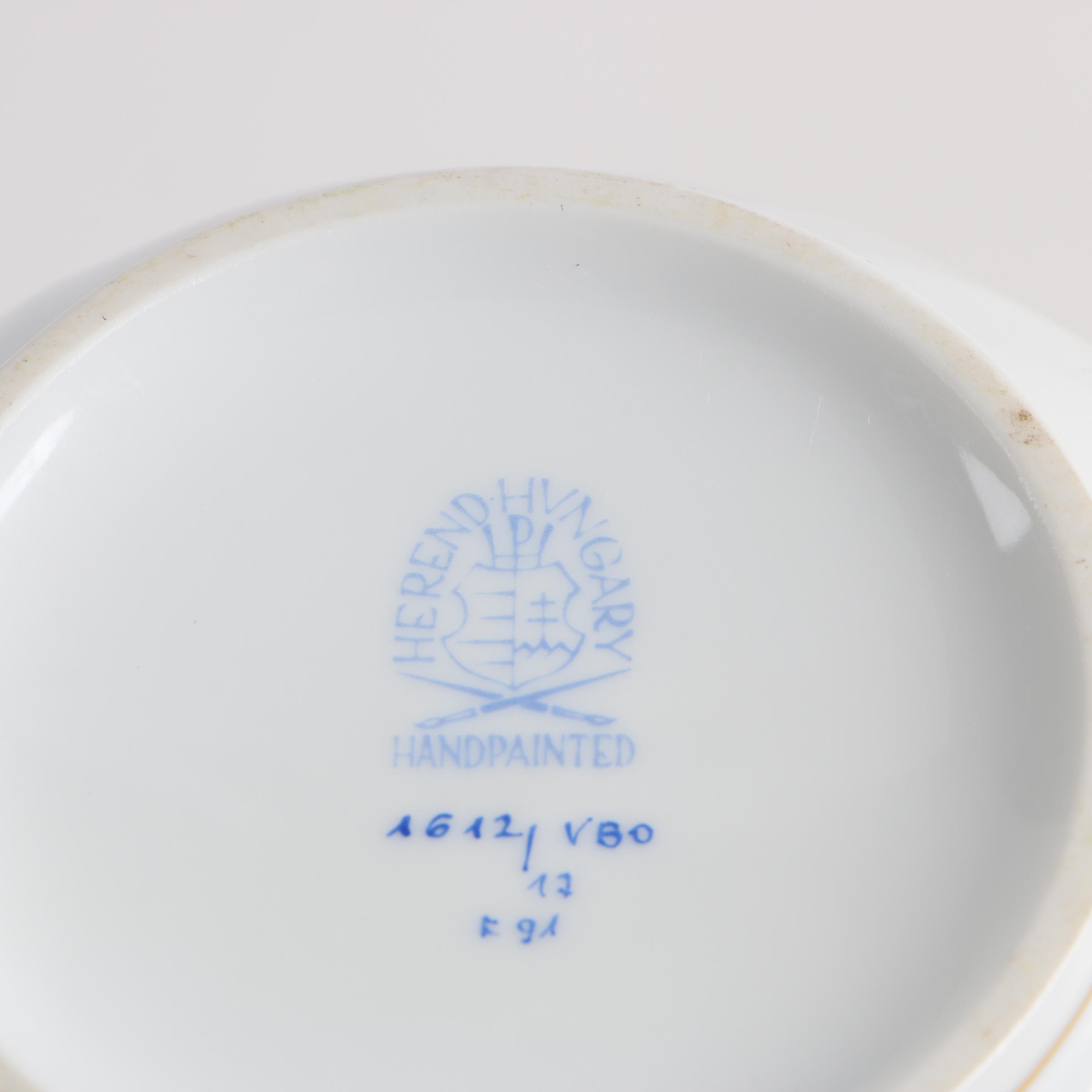 Herend Hungary "Printemps" Teapot and "Queen Victoria" Porcelain Coffee Pot