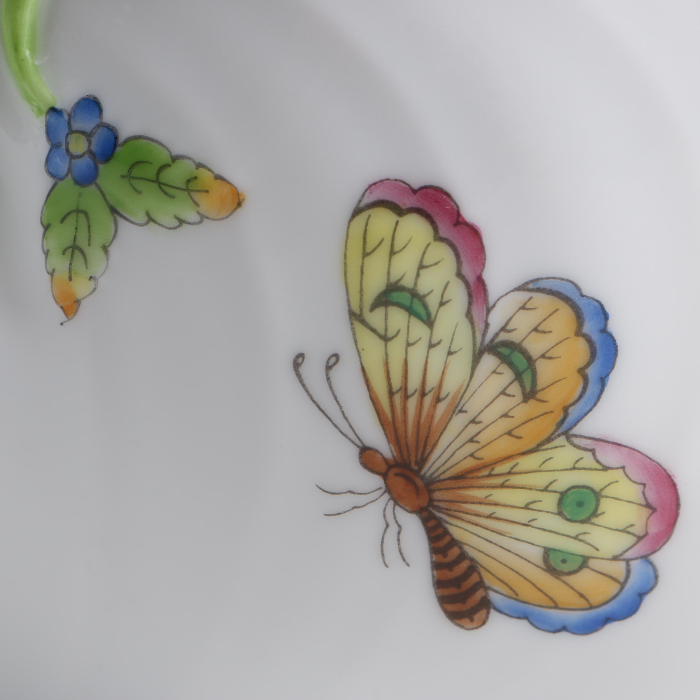 Herend Hungary "Printemps" Teapot and "Queen Victoria" Porcelain Coffee Pot