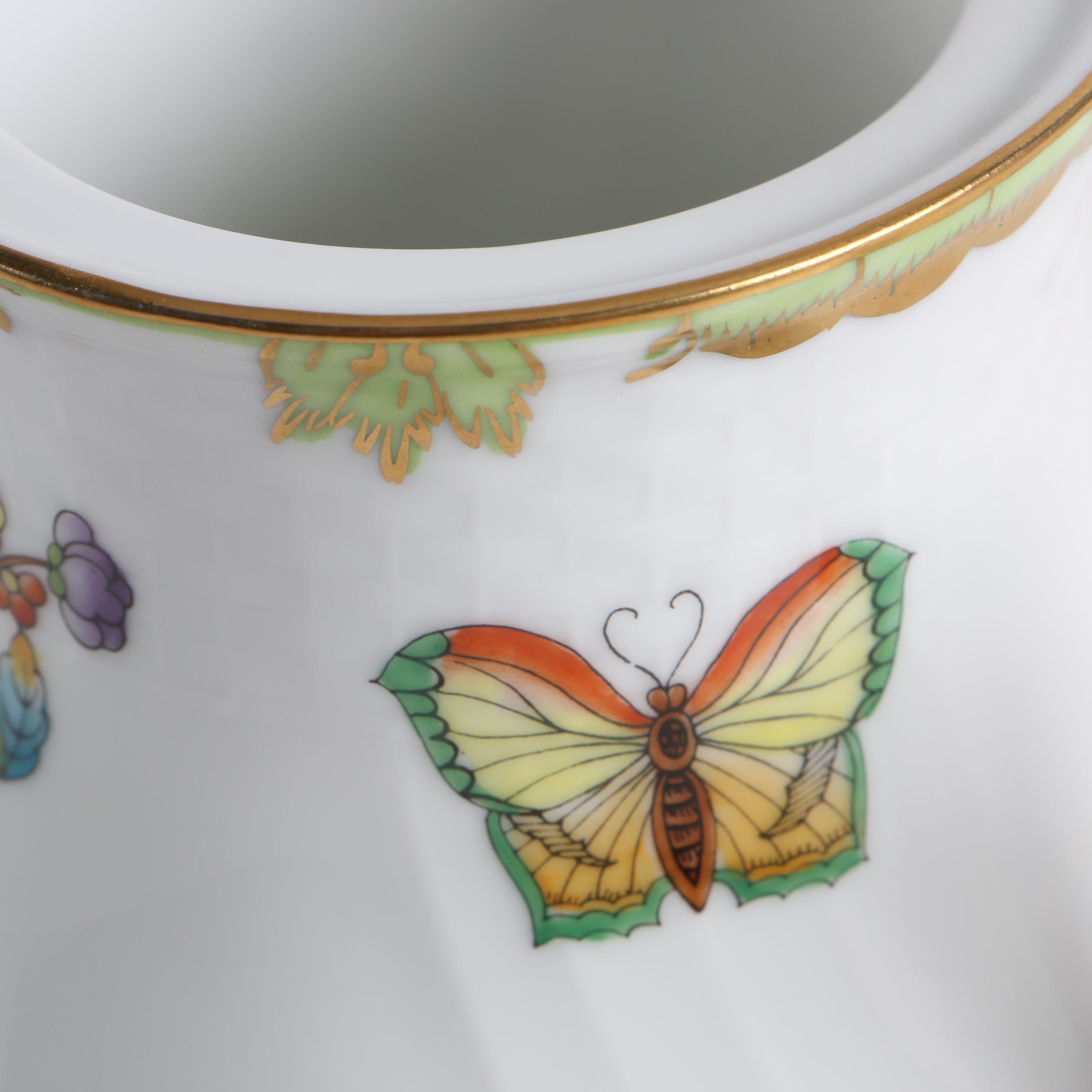 Herend Hungary "Printemps" Teapot and "Queen Victoria" Porcelain Coffee Pot