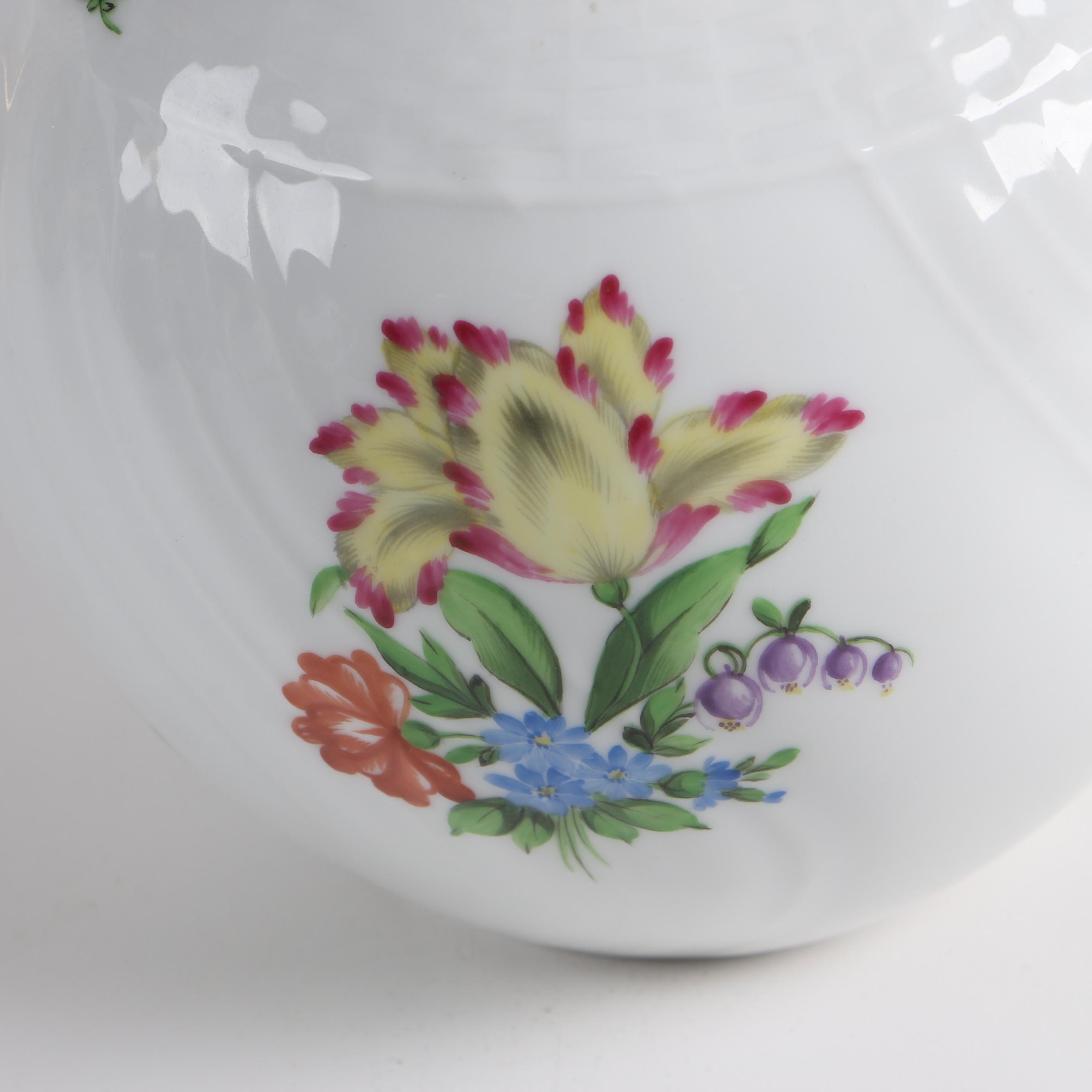 Herend Hungary "Printemps" Teapot and "Queen Victoria" Porcelain Coffee Pot