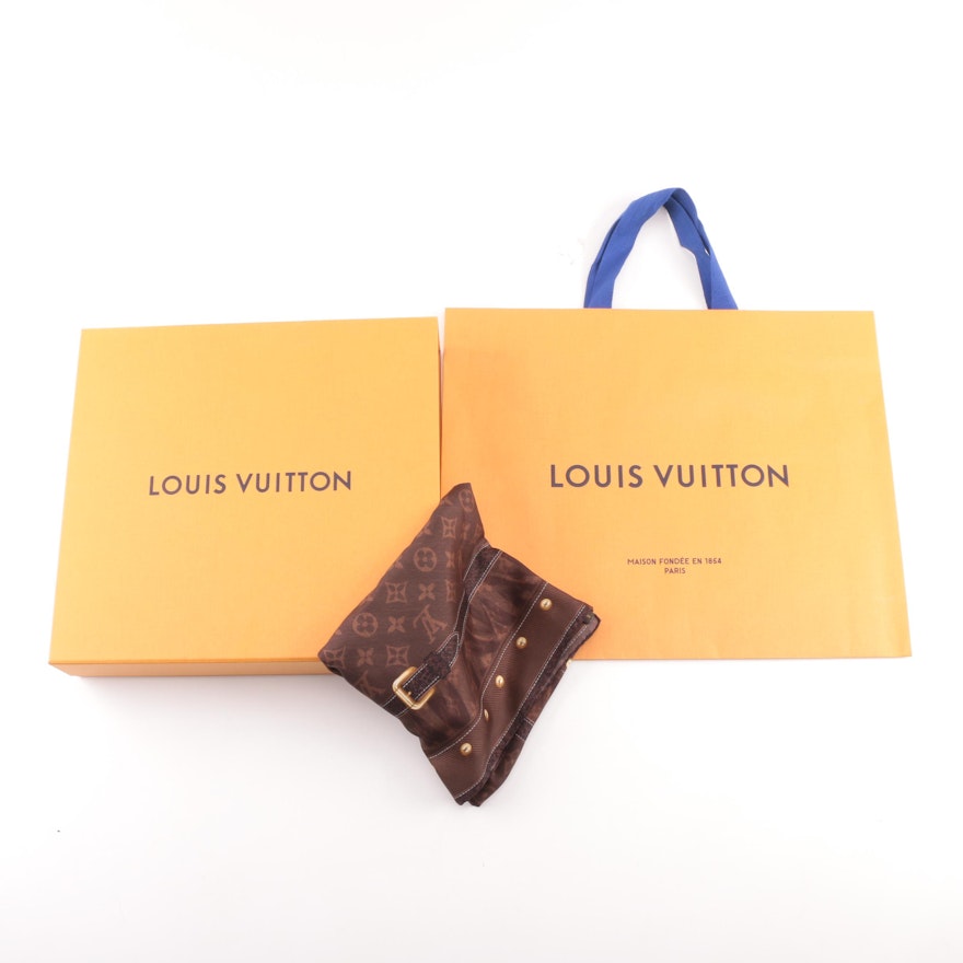 Louis Vuitton Paris Monogram Silk Scarf