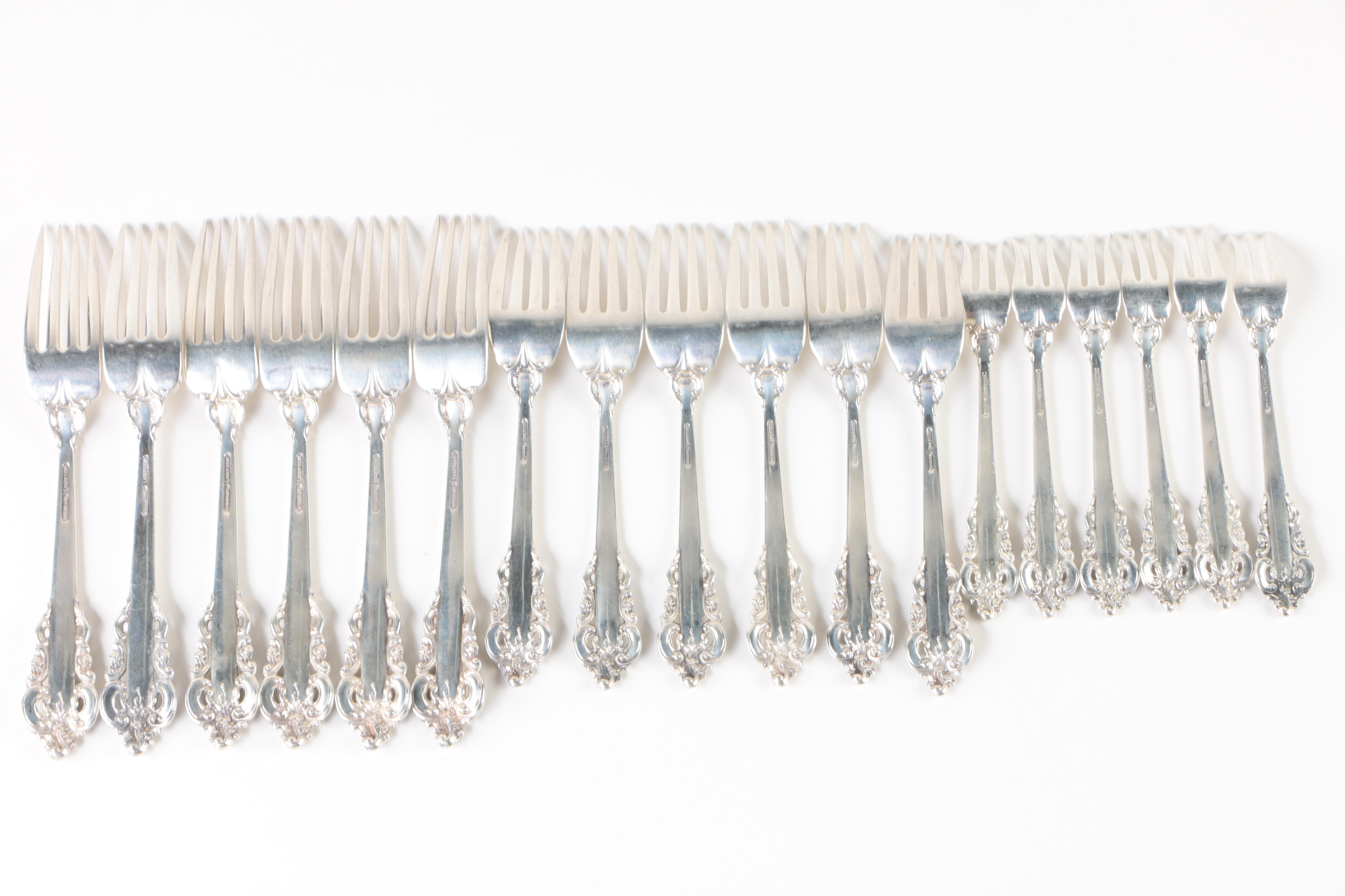 Wallace Sterling Silver Flatware,  "Grand Baroque"