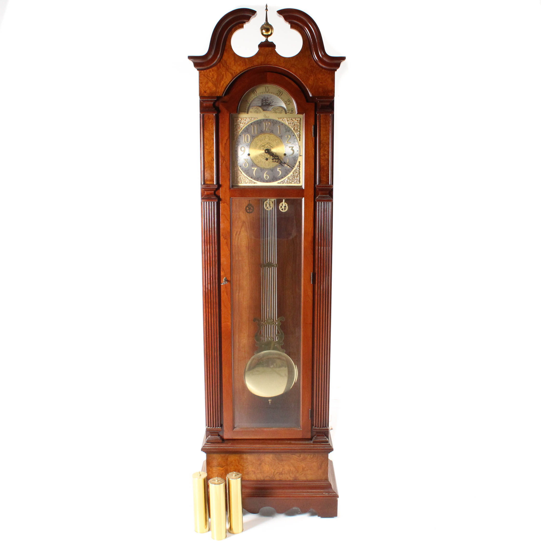 Vintage Colonial-Style Grandfather Clock by Colonial of Zeeland
