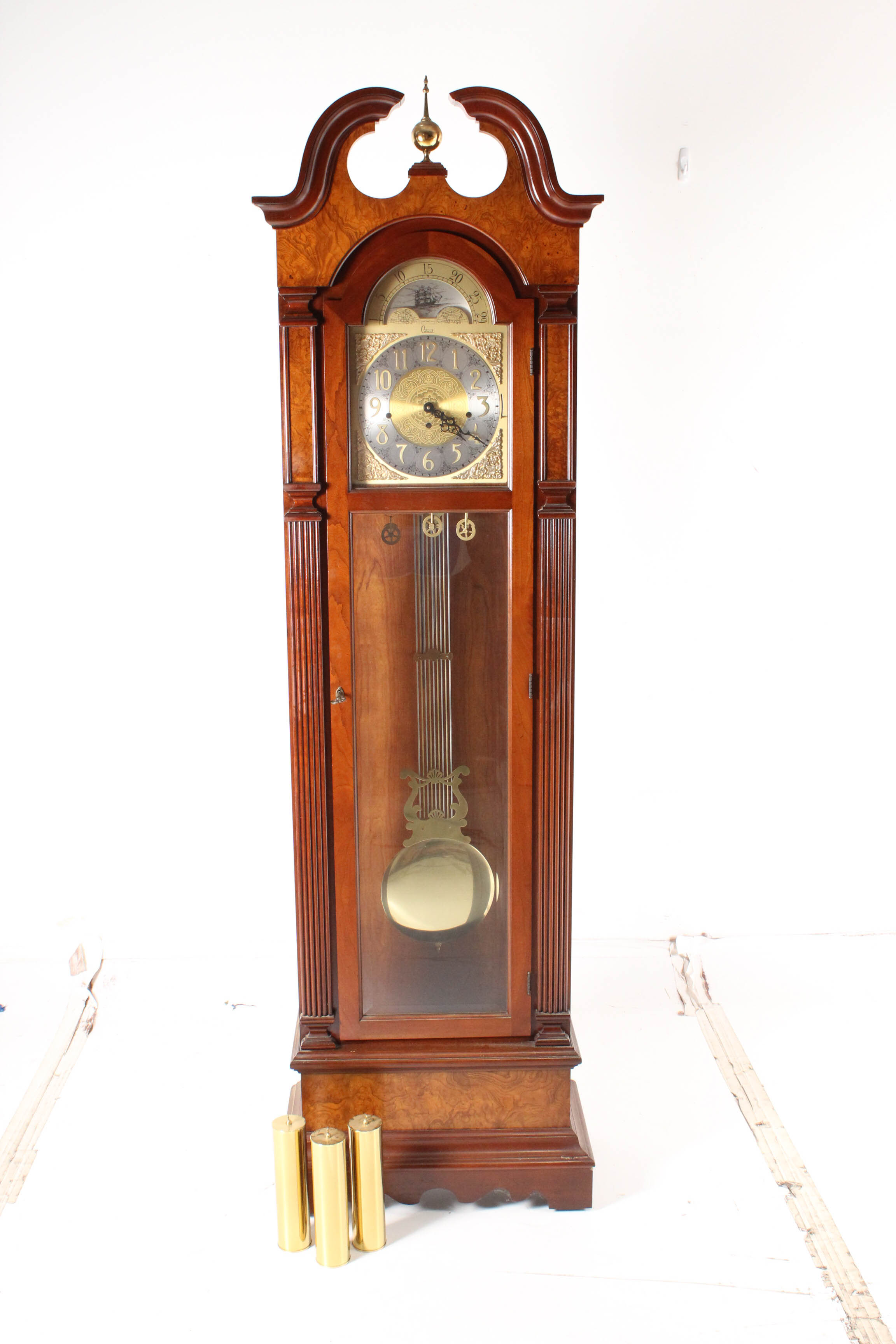 Vintage Colonial-Style Grandfather Clock by Colonial of Zeeland