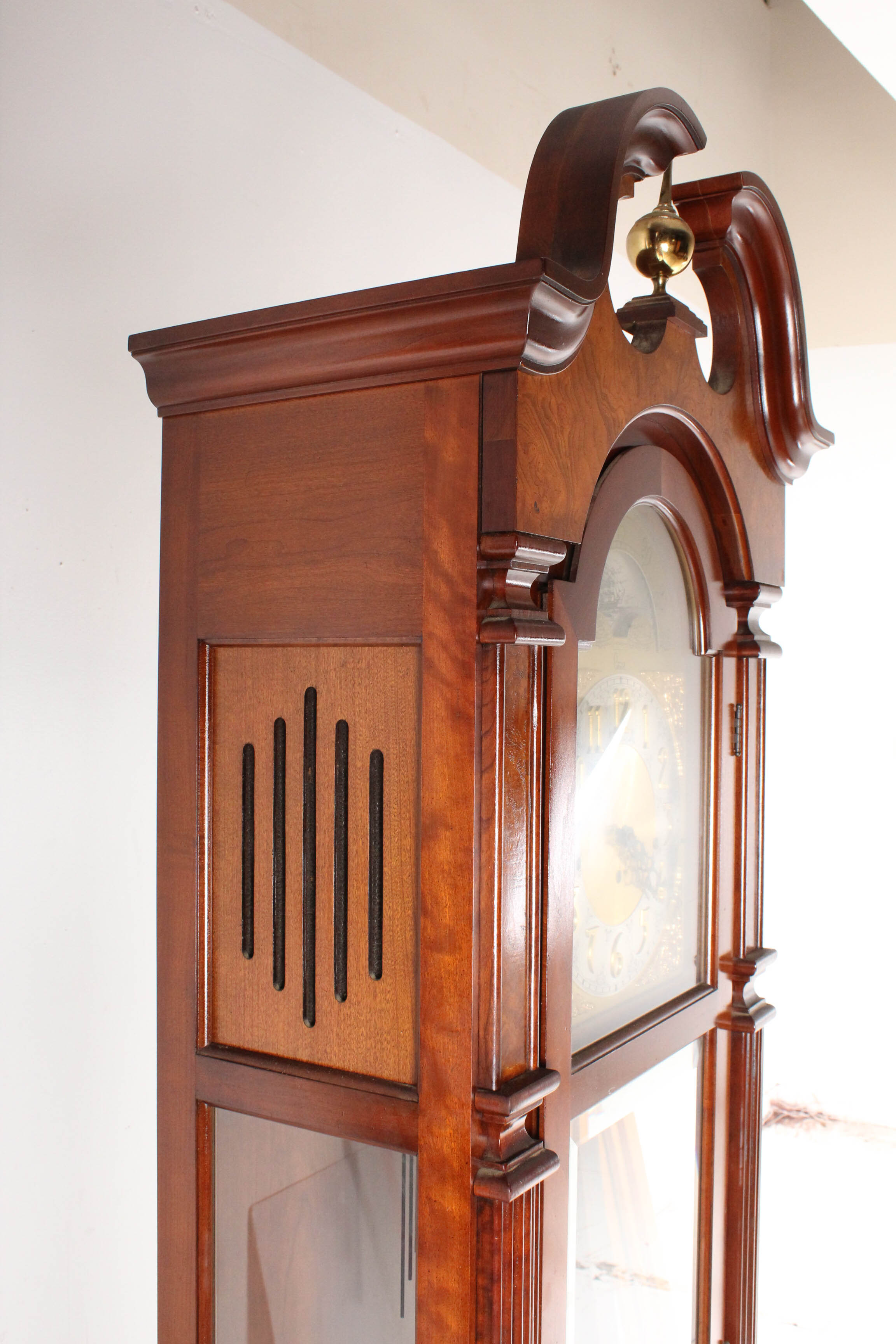 Vintage Colonial-Style Grandfather Clock by Colonial of Zeeland