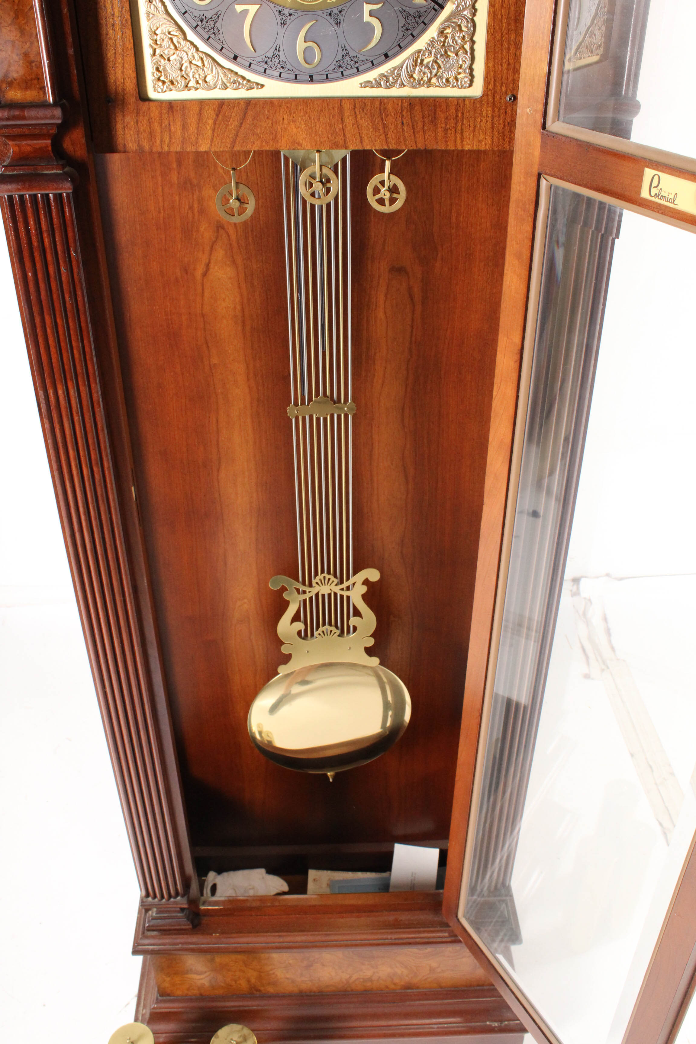 Vintage Colonial-Style Grandfather Clock by Colonial of Zeeland