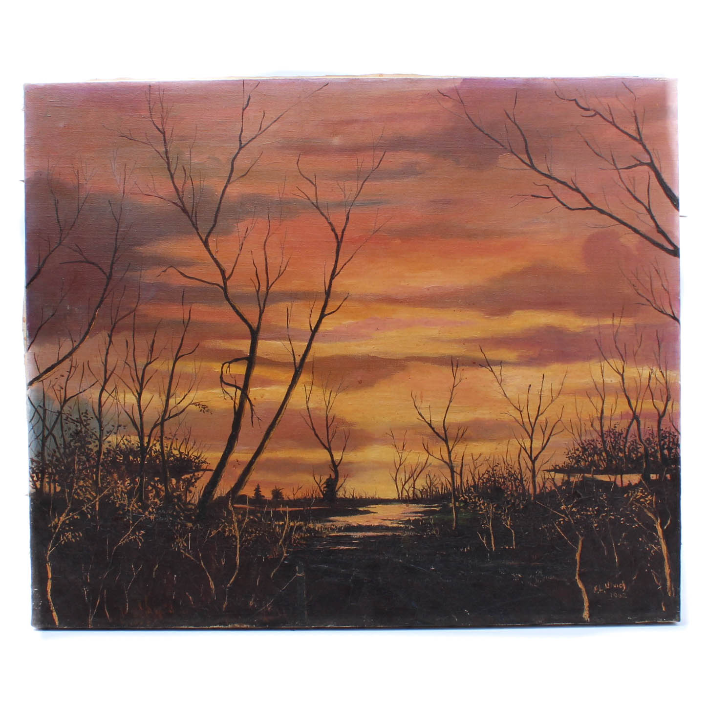 Fred L. Ulrich Oil on Canvas Painting "Spring Comes to Noyac"