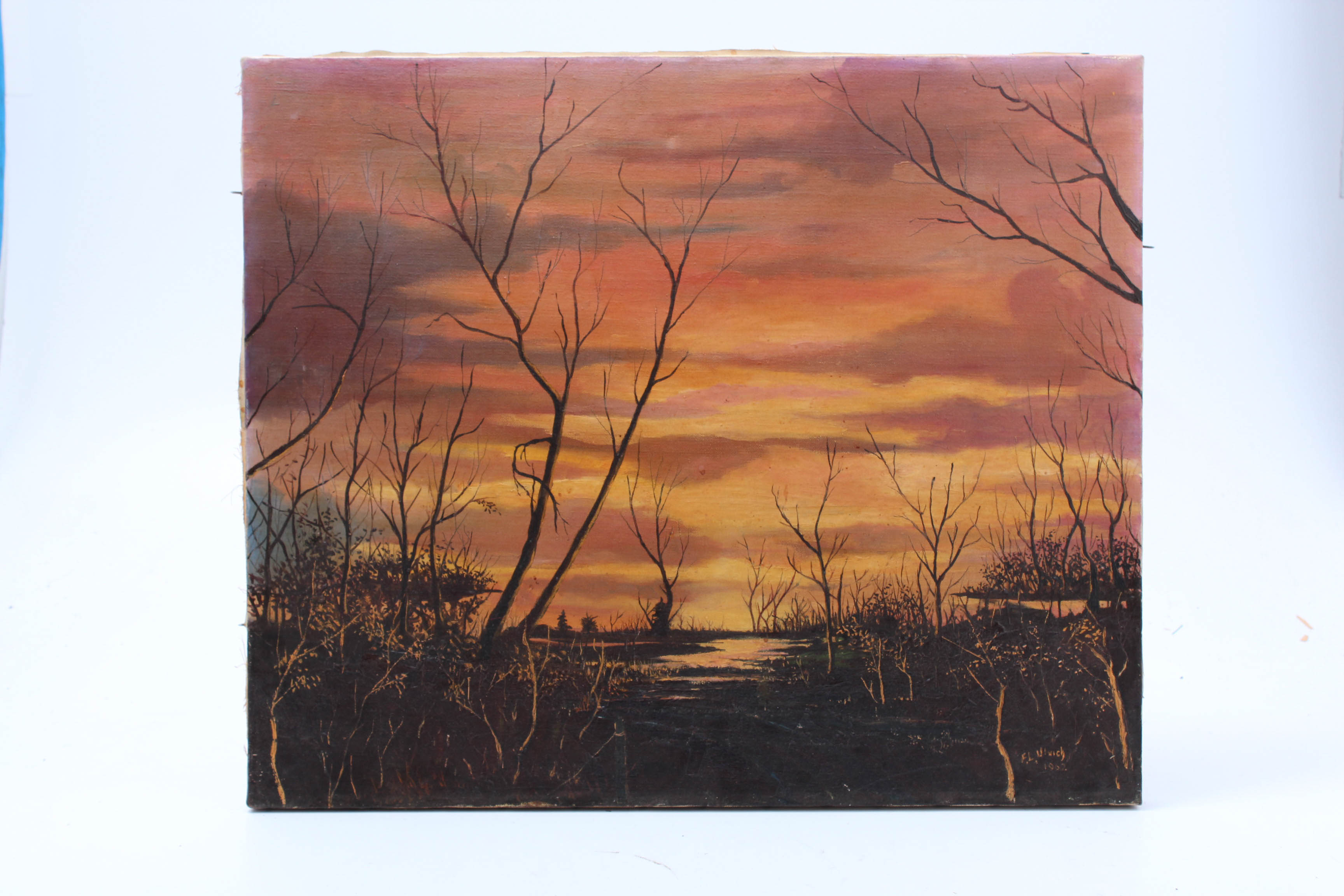 Fred L. Ulrich Oil on Canvas Painting "Spring Comes to Noyac"