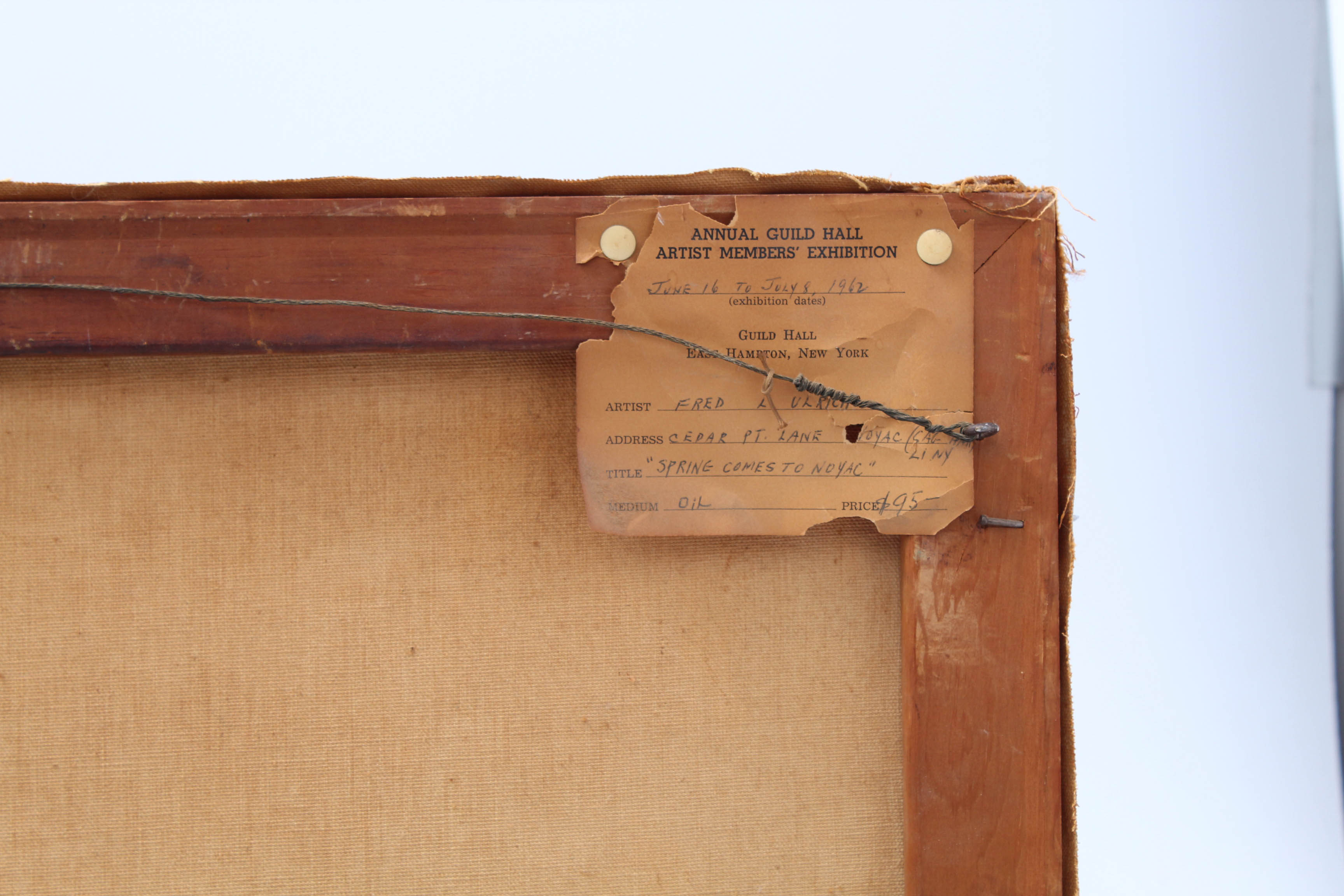 Fred L. Ulrich Oil on Canvas Painting "Spring Comes to Noyac"