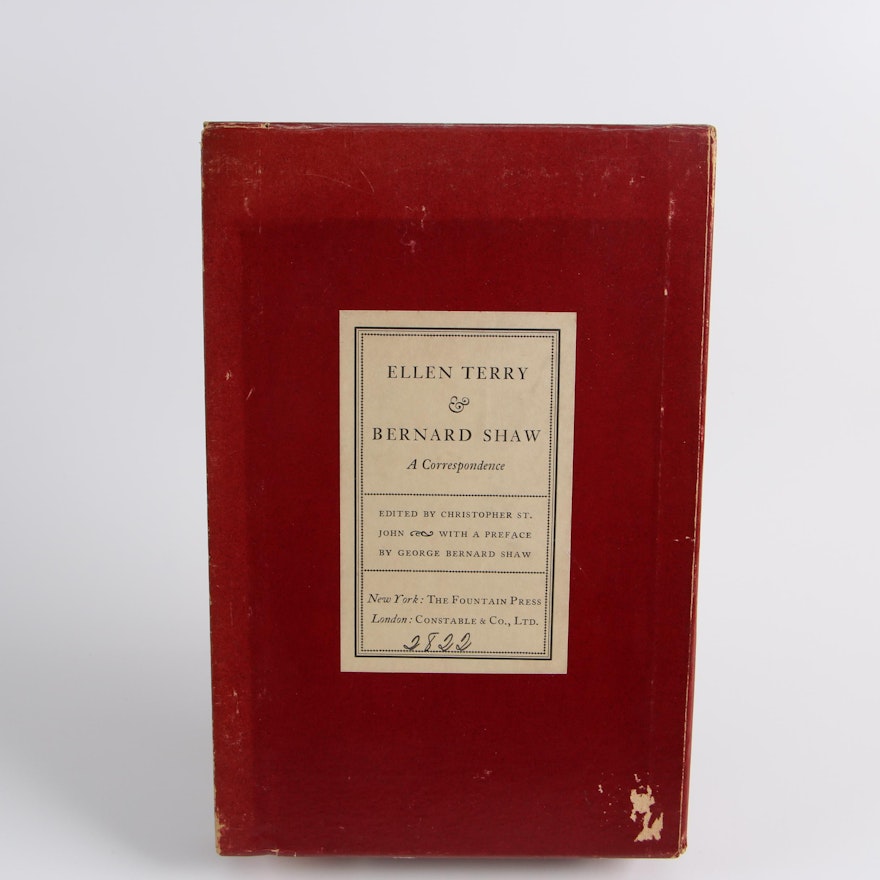 1931 Limited Edition "Ellen Terry and Bernard Shaw: A Correspondence"