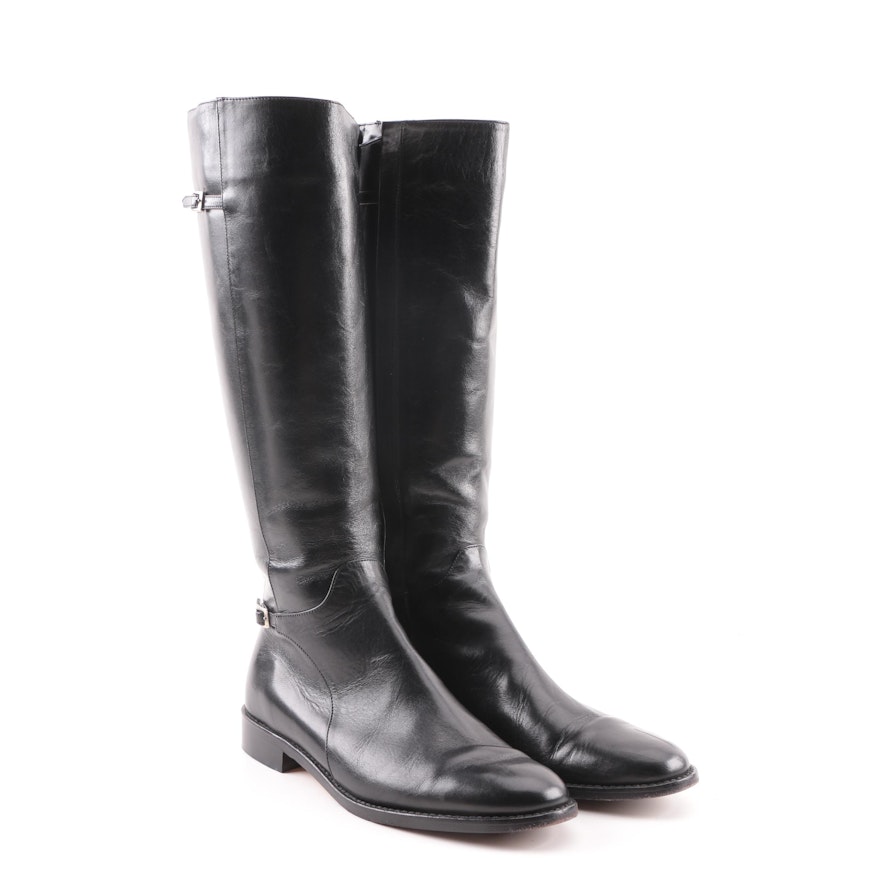 Women's Brooks Brothers Black Leather Boots