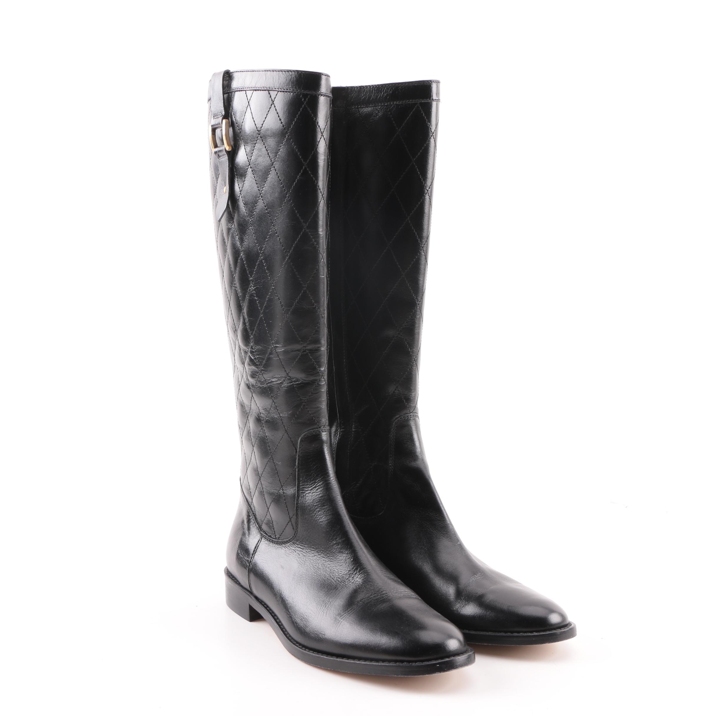 Women's Brooks Brothers Black Leather Boots