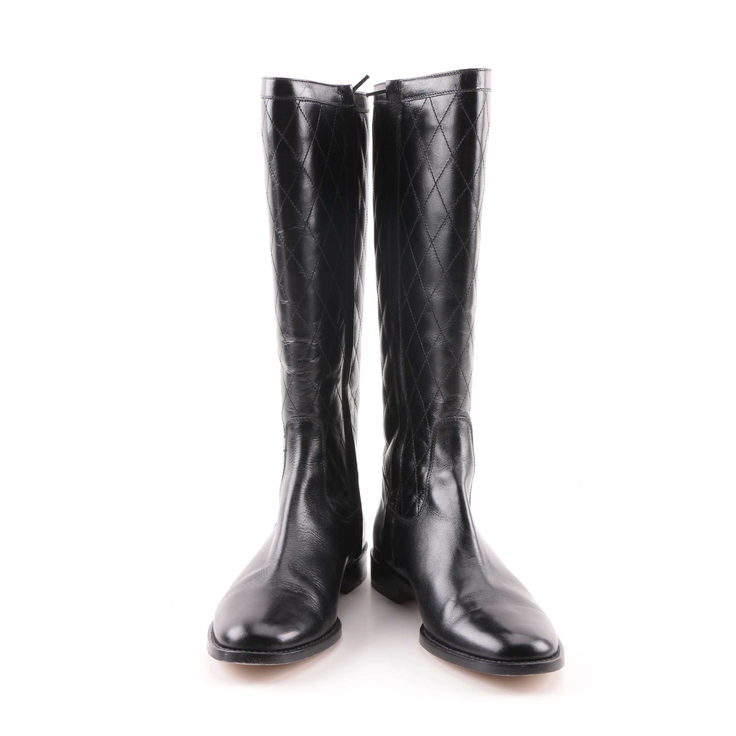 Women's Brooks Brothers Black Leather Boots