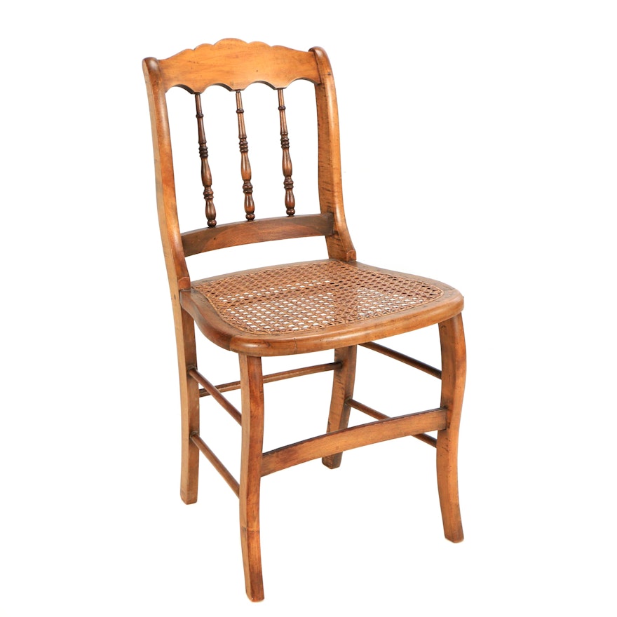 Late 19th Century Woven Cane Side Chair