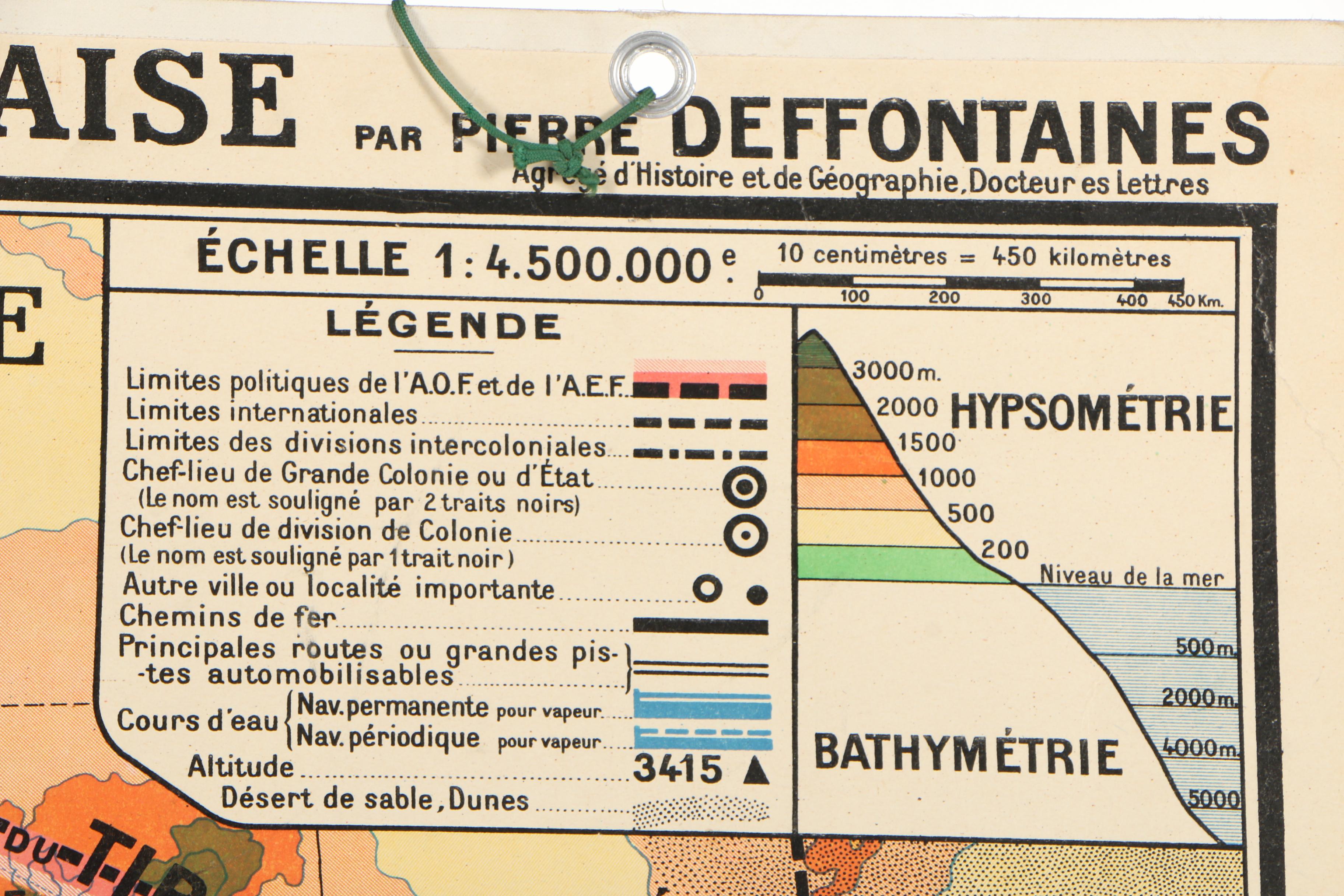 West Africa & French Equitorial Map Color Lithographs