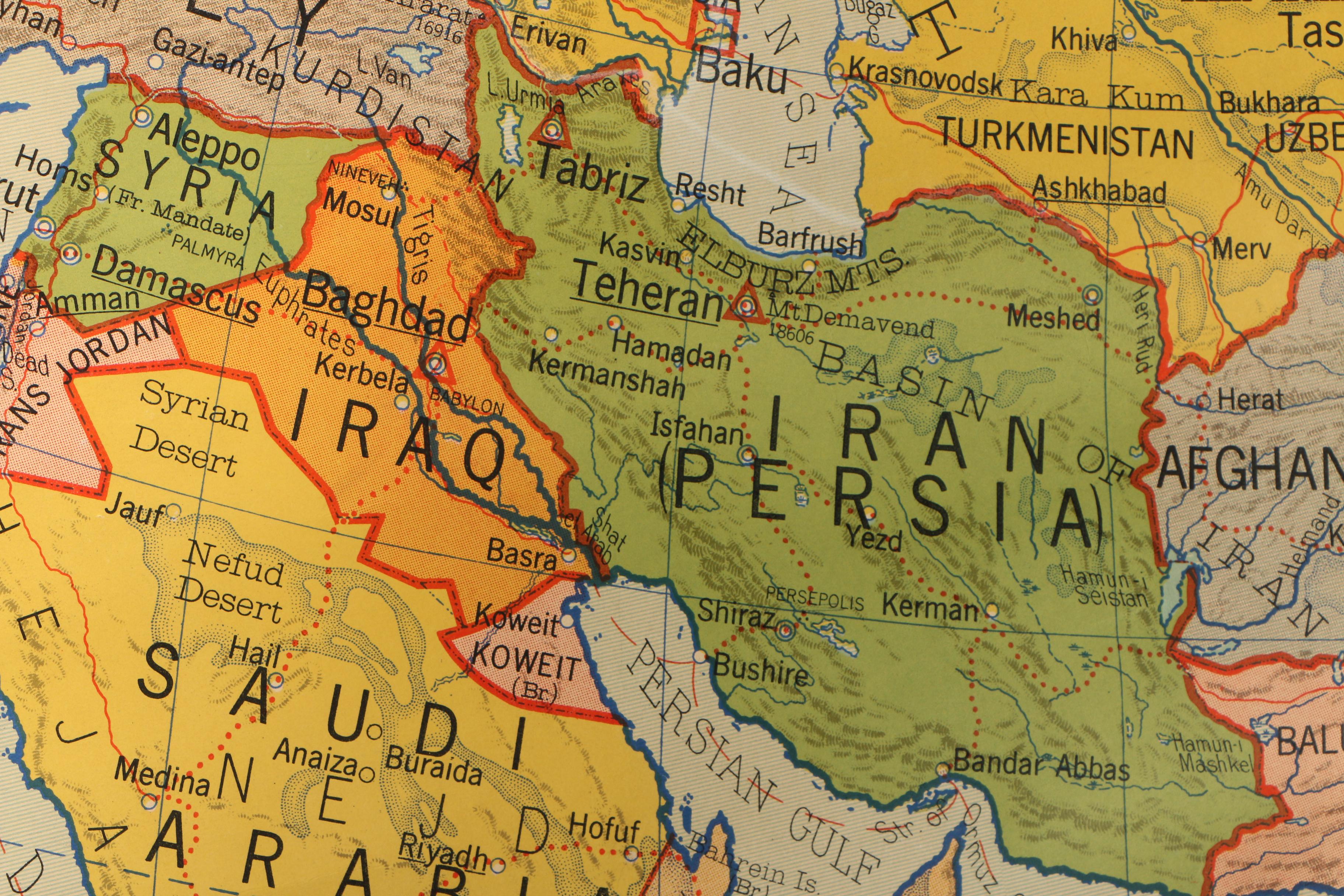 Denoyer-Geppert Color Lithograph USSR/Asia Map