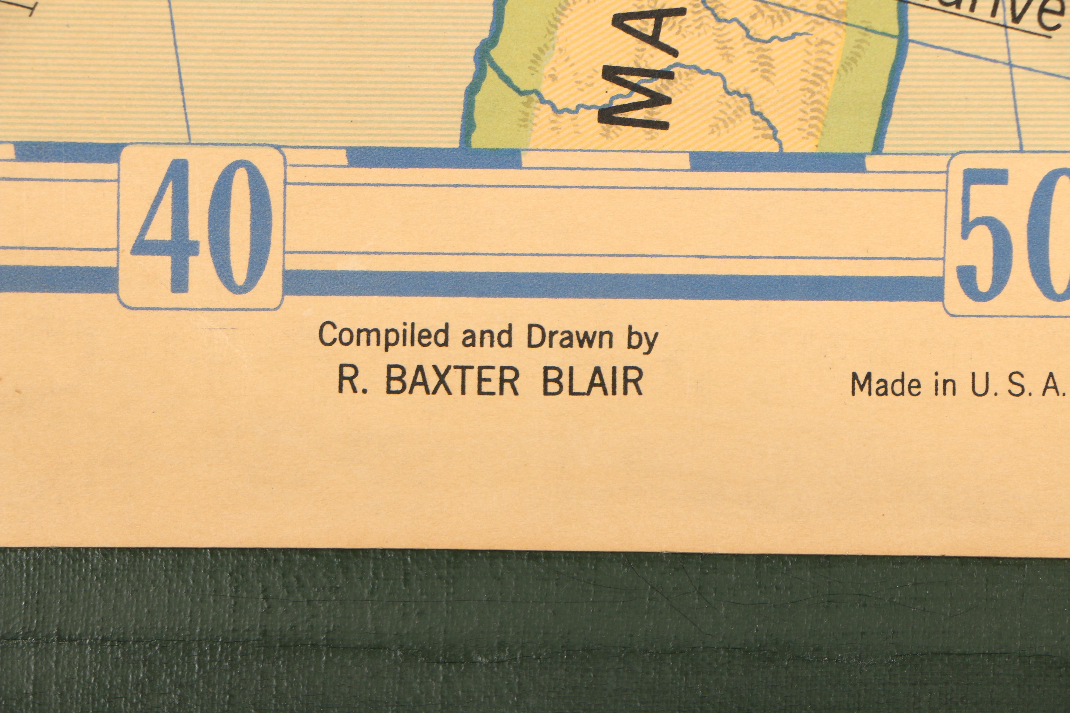 Denoyer-Geppert Color Lithograph USSR/Asia Map