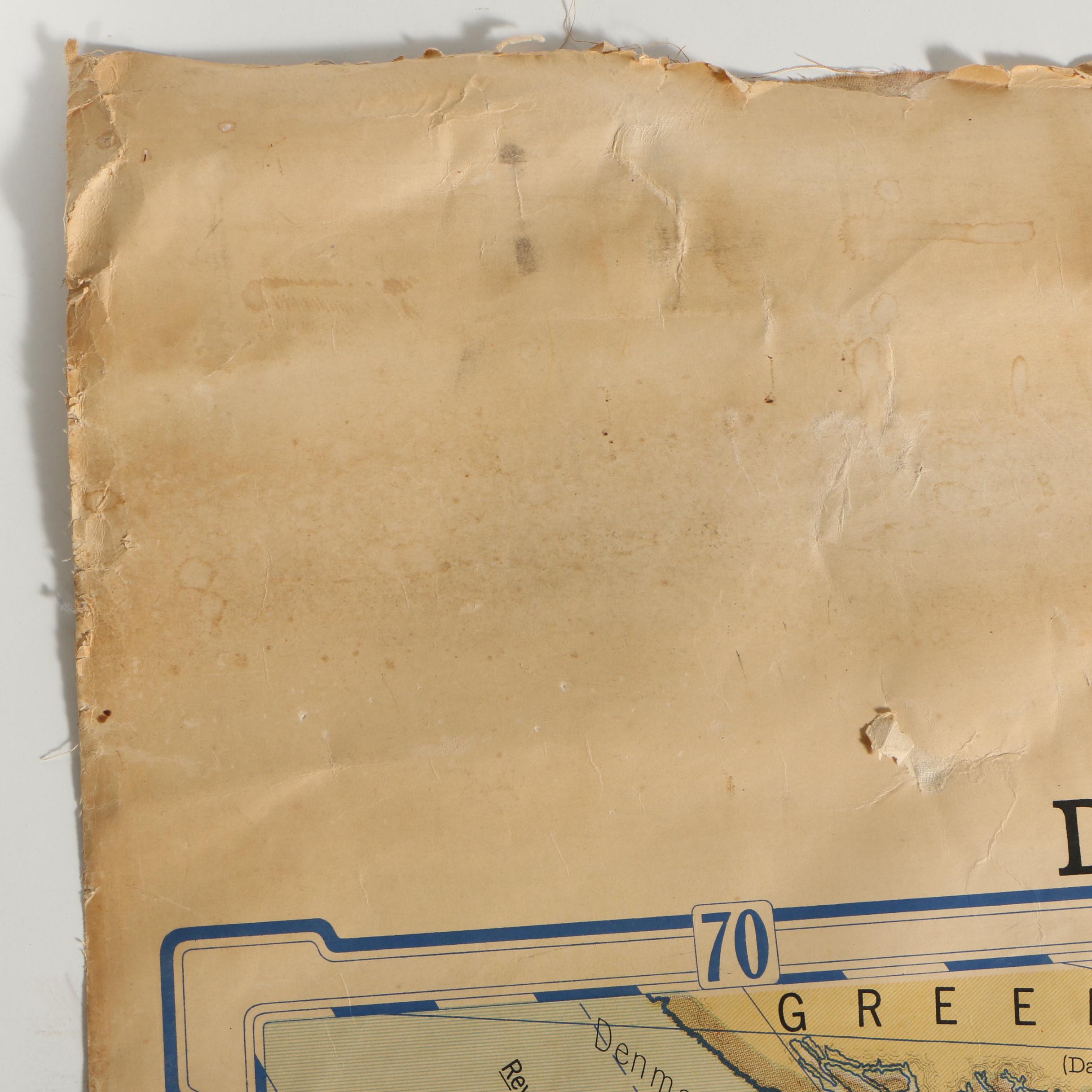 Denoyer-Geppert Color Lithograph USSR/Asia Map