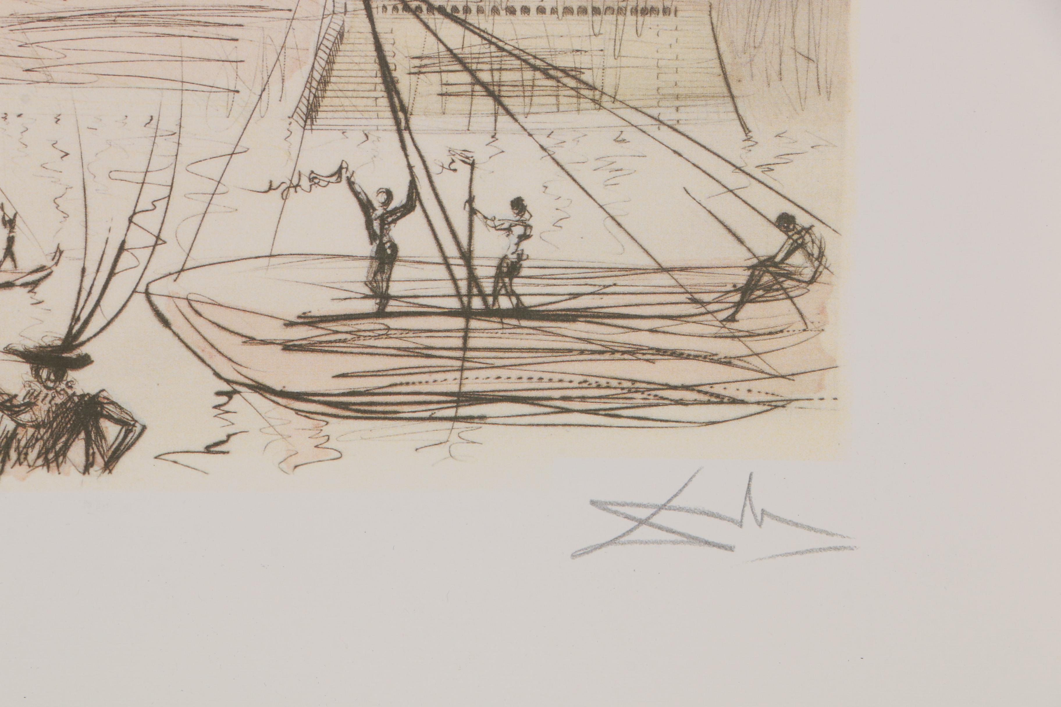 Offset Lithograph after Salvador Dalí "Academy of France"