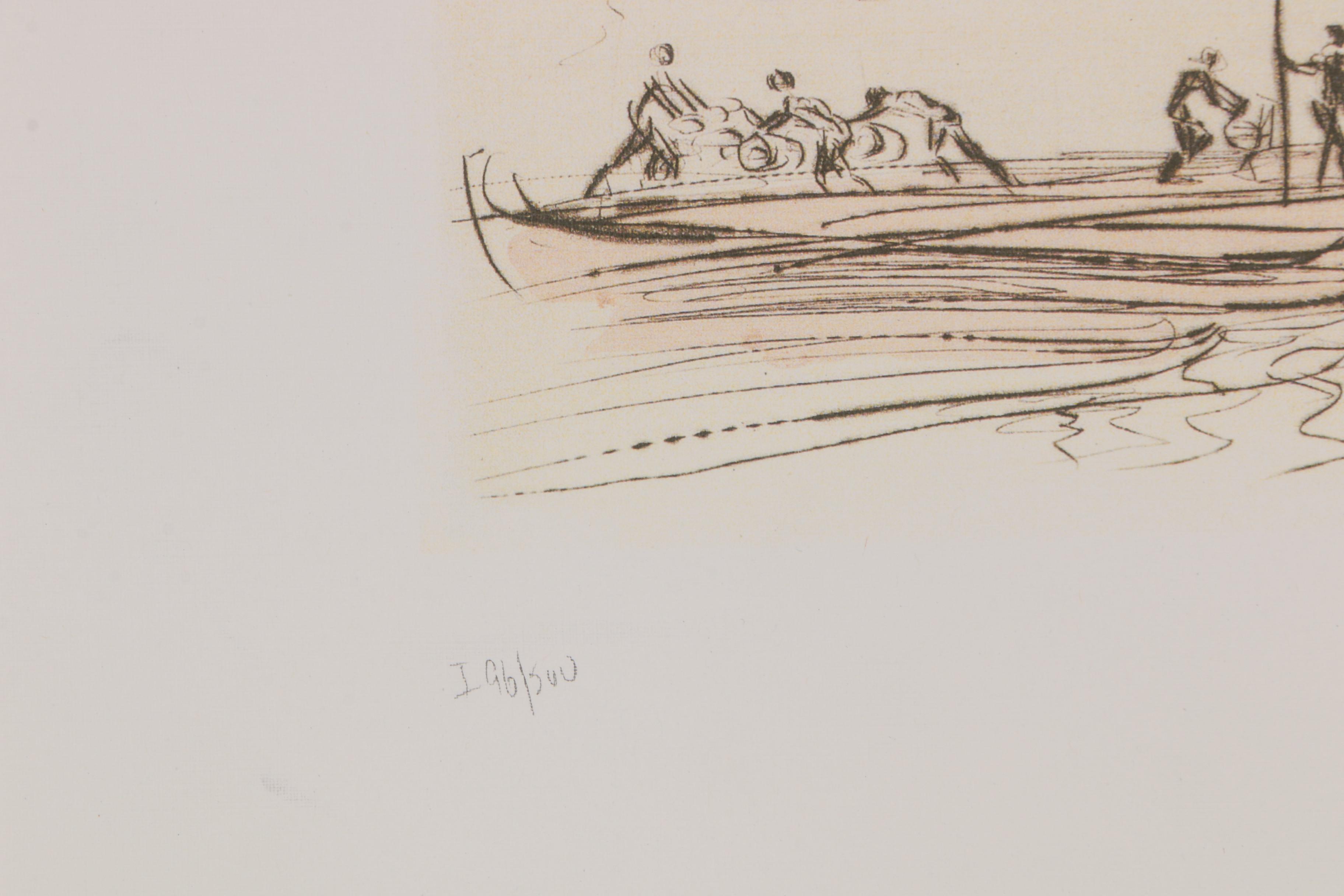 Offset Lithograph after Salvador Dalí "Academy of France"