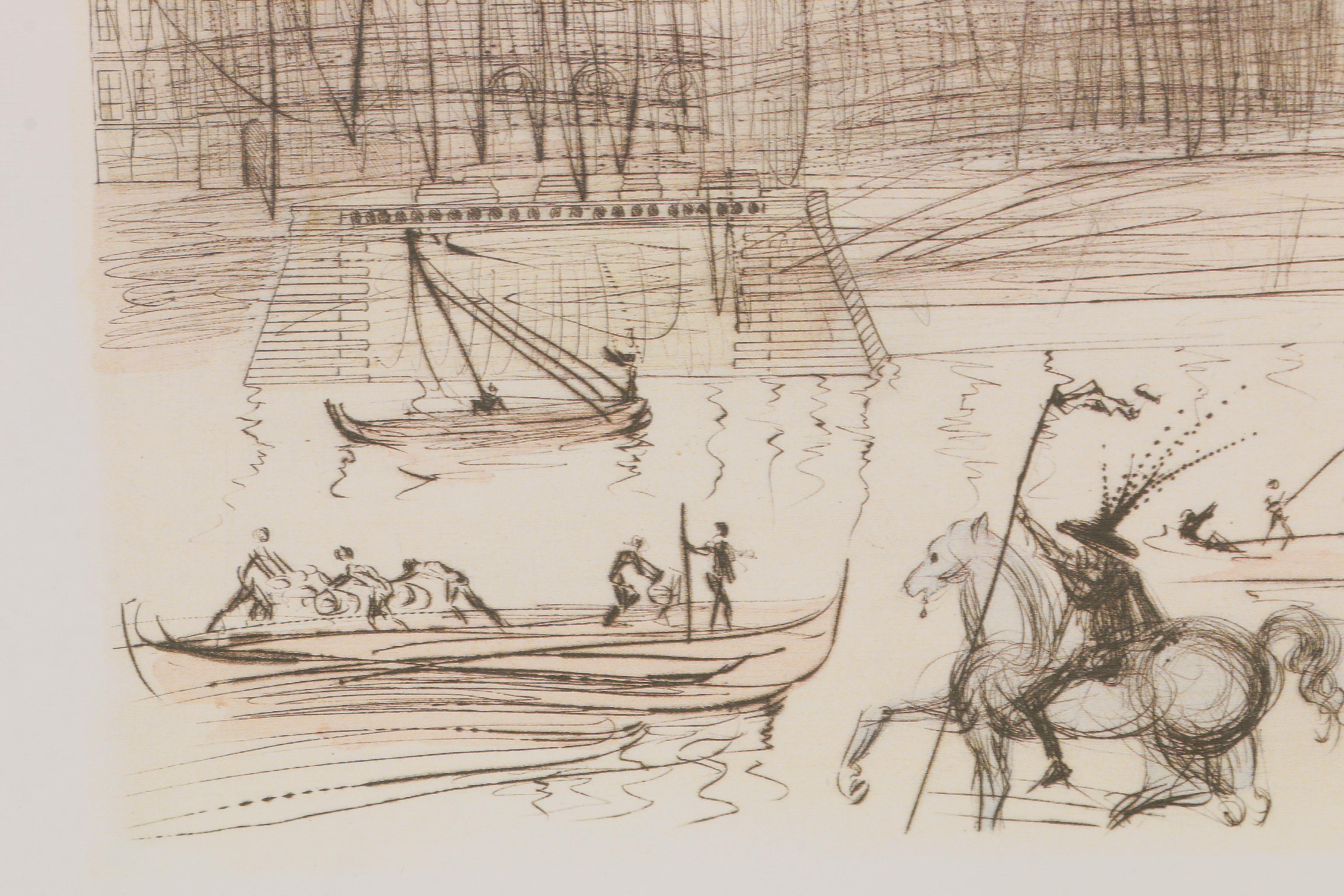 Offset Lithograph after Salvador Dalí "Academy of France"