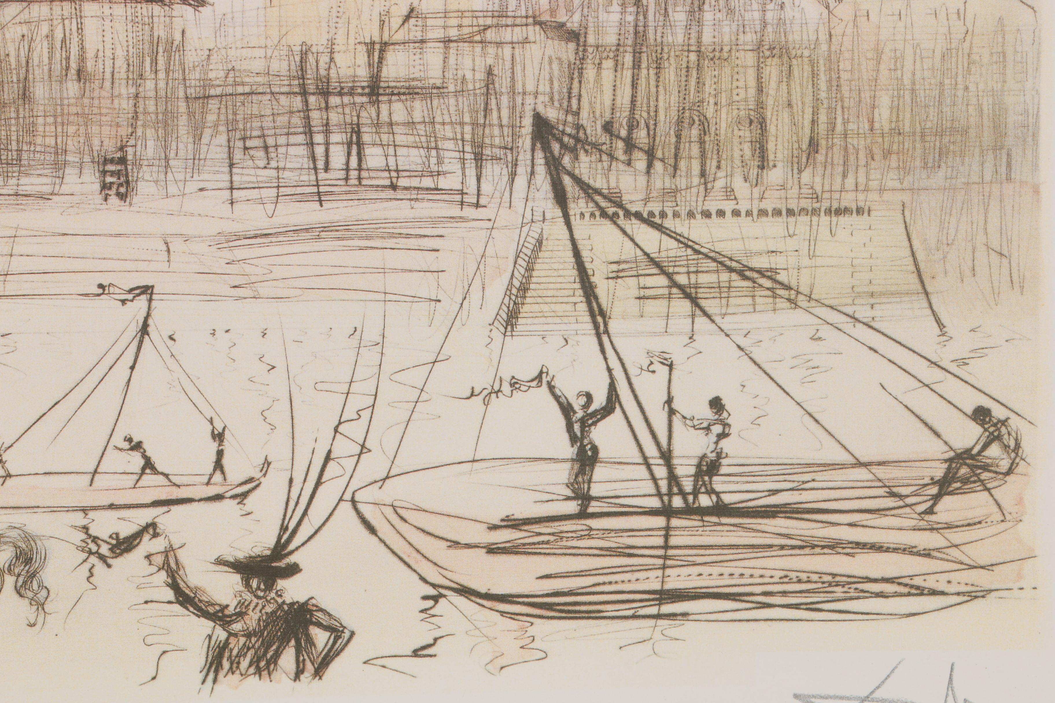 Offset Lithograph after Salvador Dalí "Academy of France"