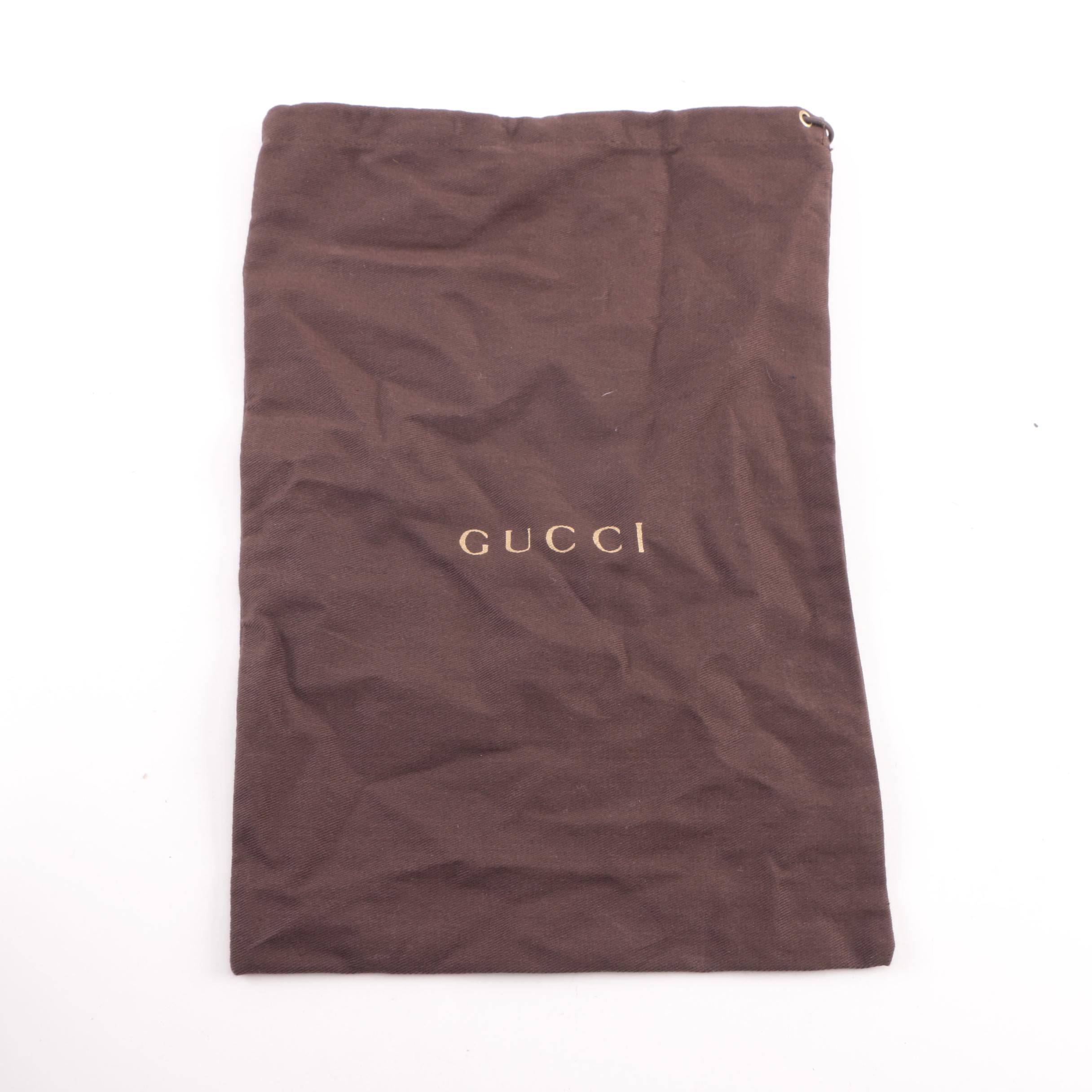 Vintage Gucci Black Satin Evening Bag