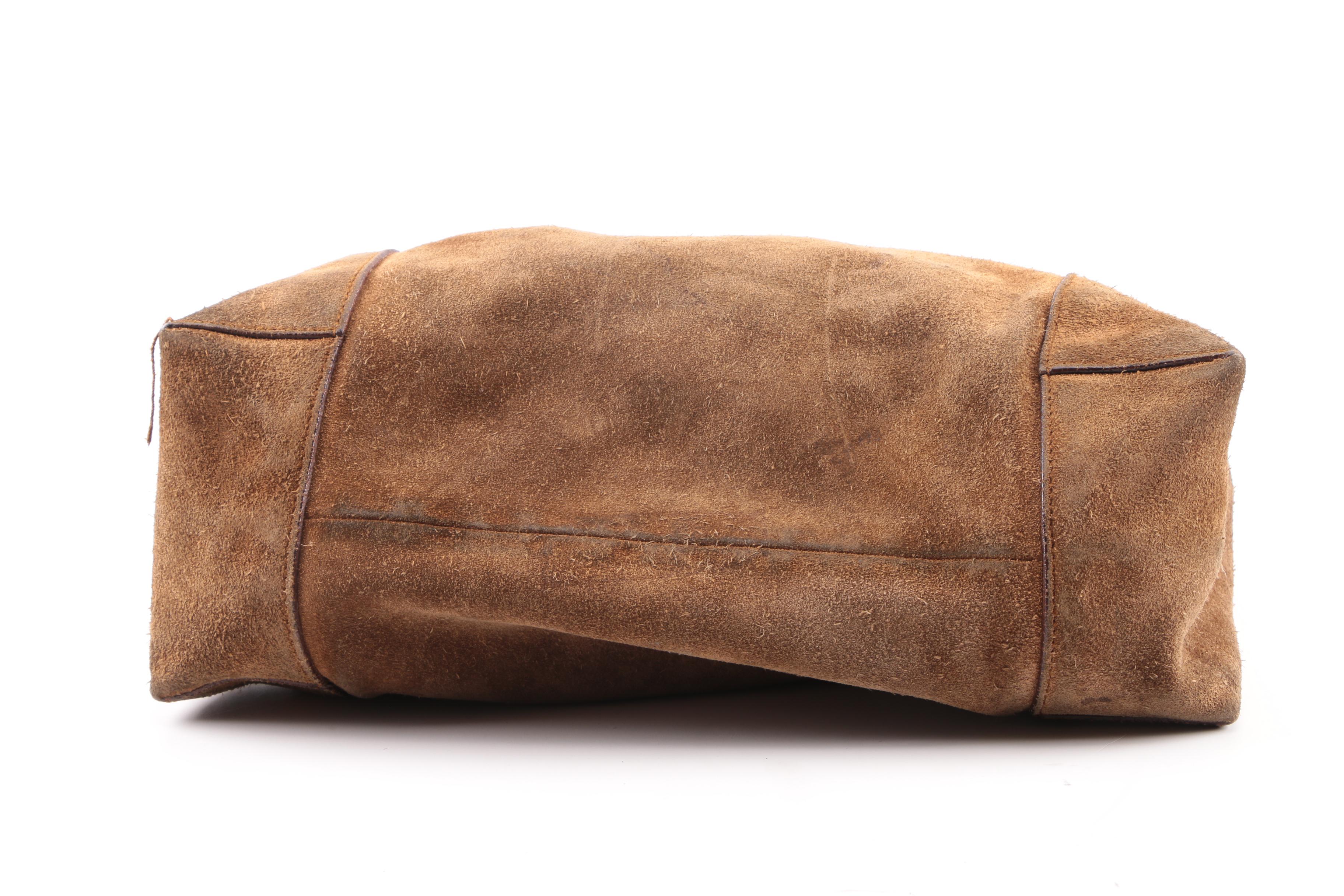 Vintage Gucci Brown Suede Hobo Bag