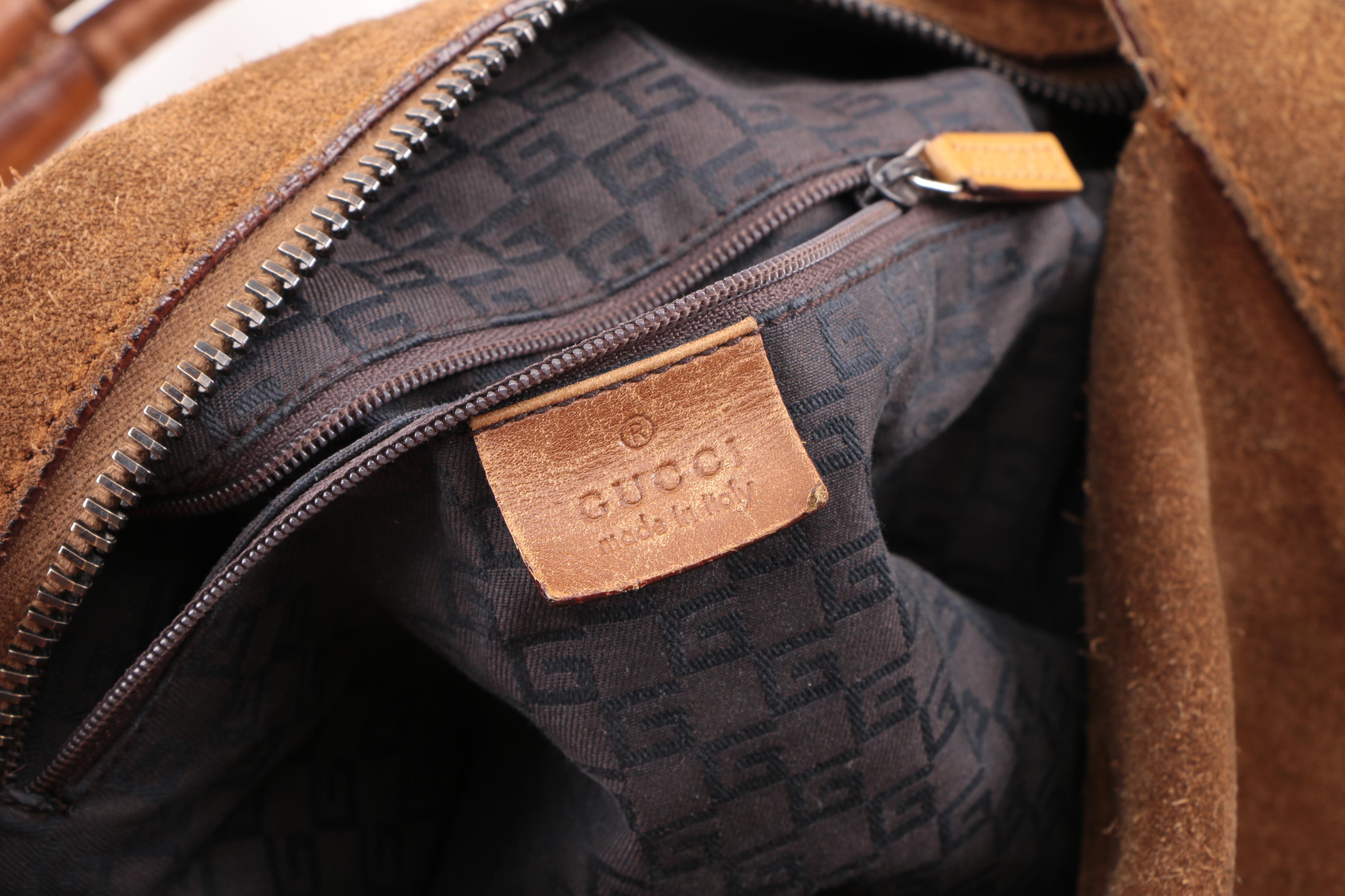 Vintage Gucci Brown Suede Hobo Bag