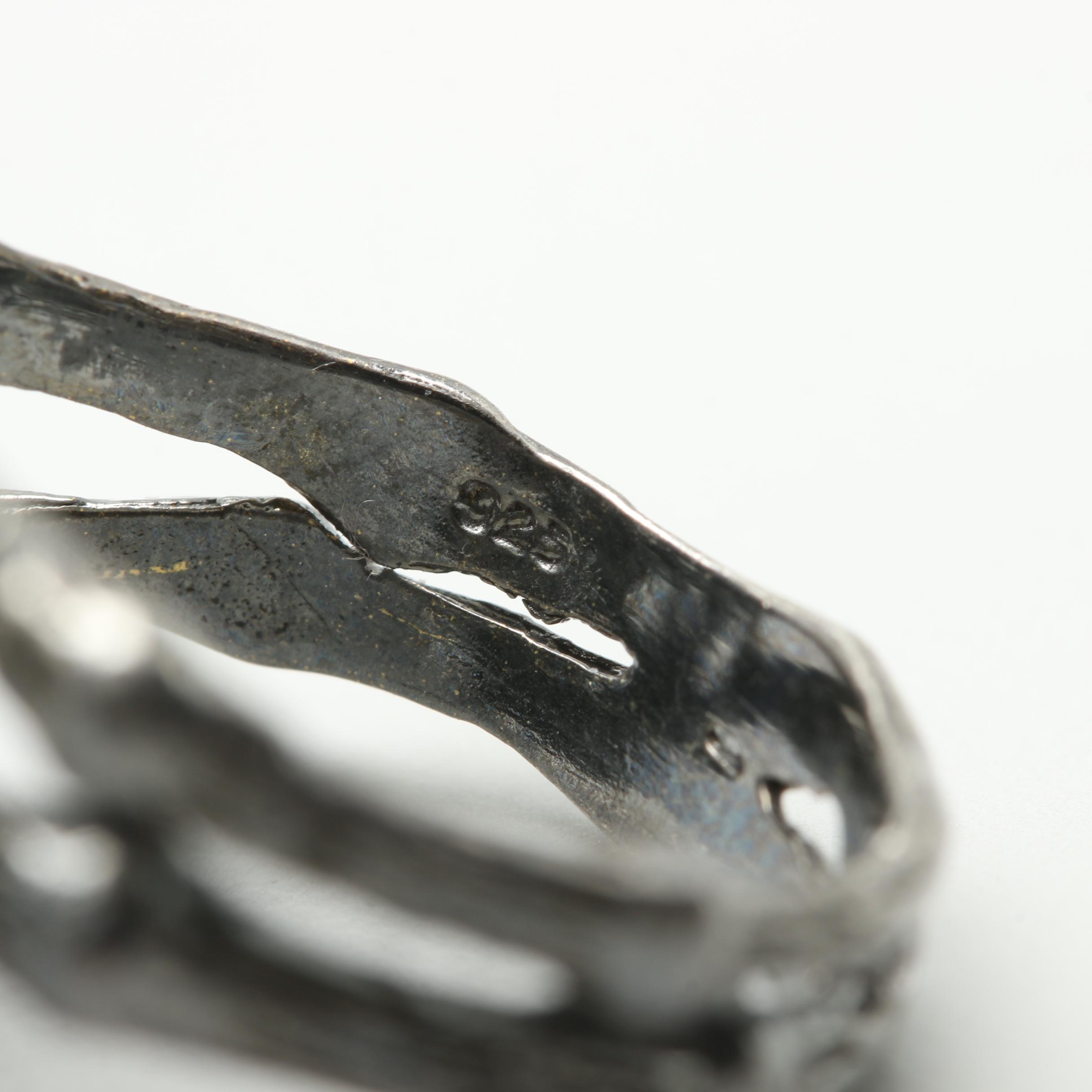 Sterling Silver Cultured Pearl, Garnet, and Peridot Ring with Gold Wash Accents