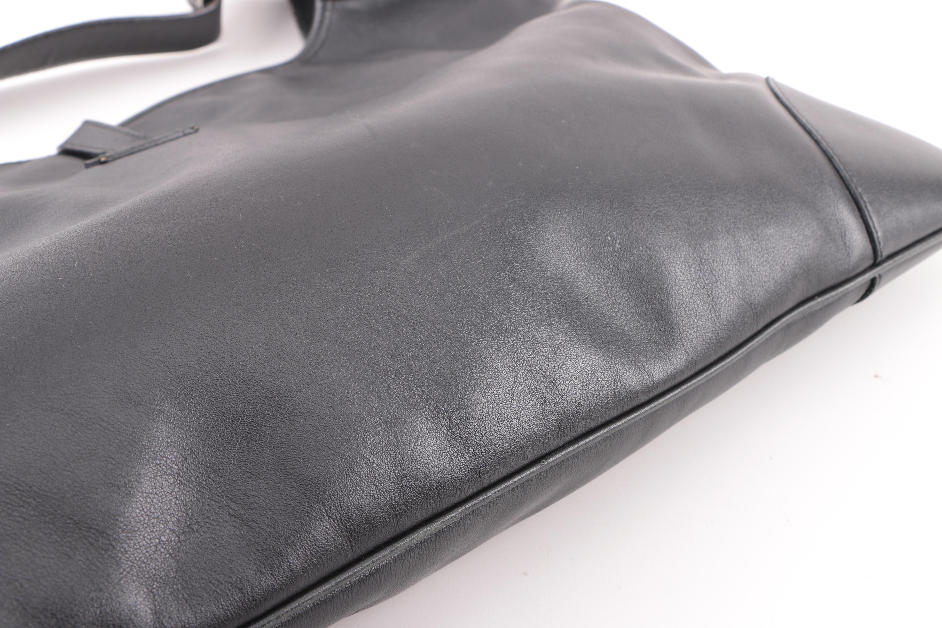 Vintage Gucci Black Leather Hobo Bag