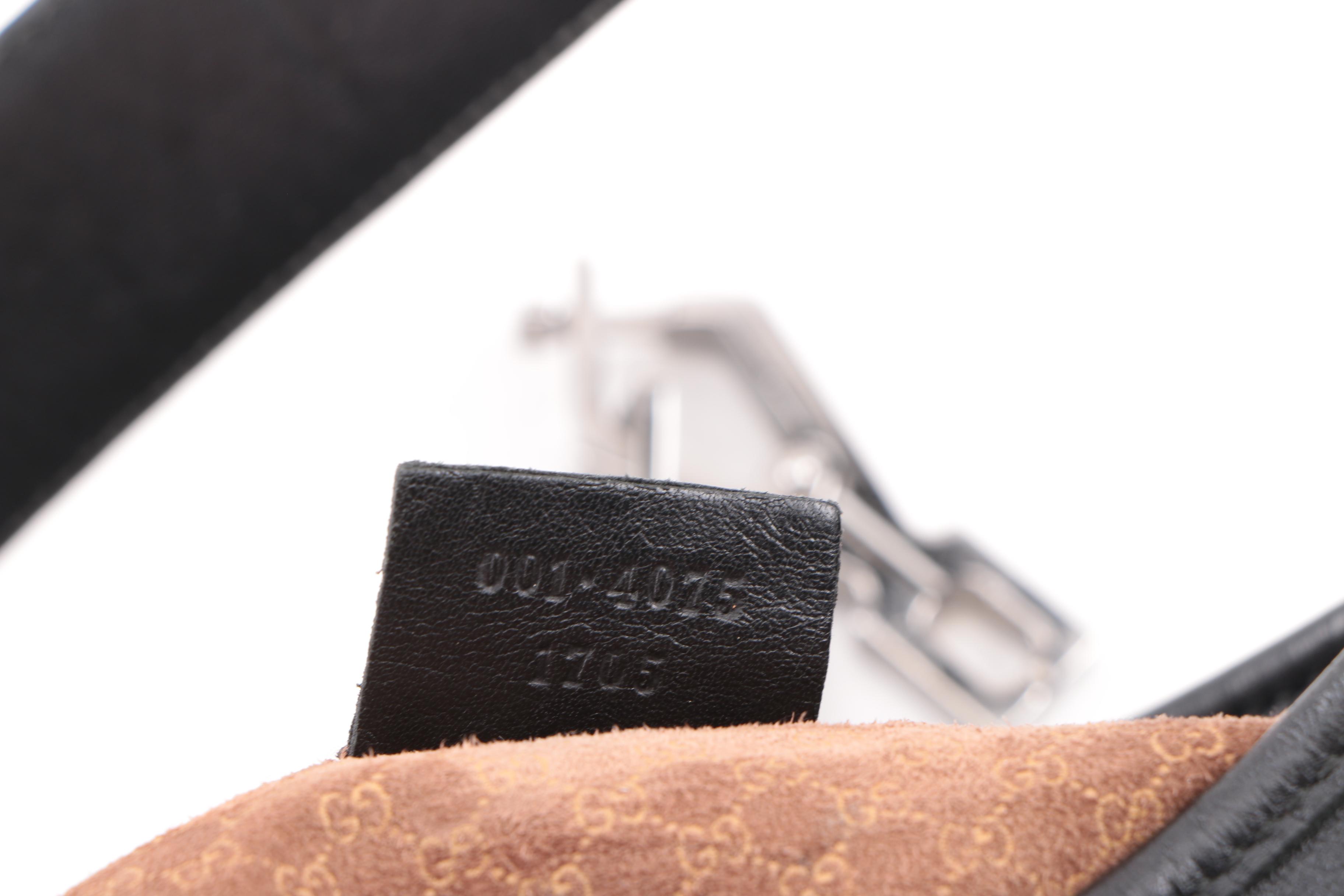 Vintage Gucci Black Leather Hobo Bag