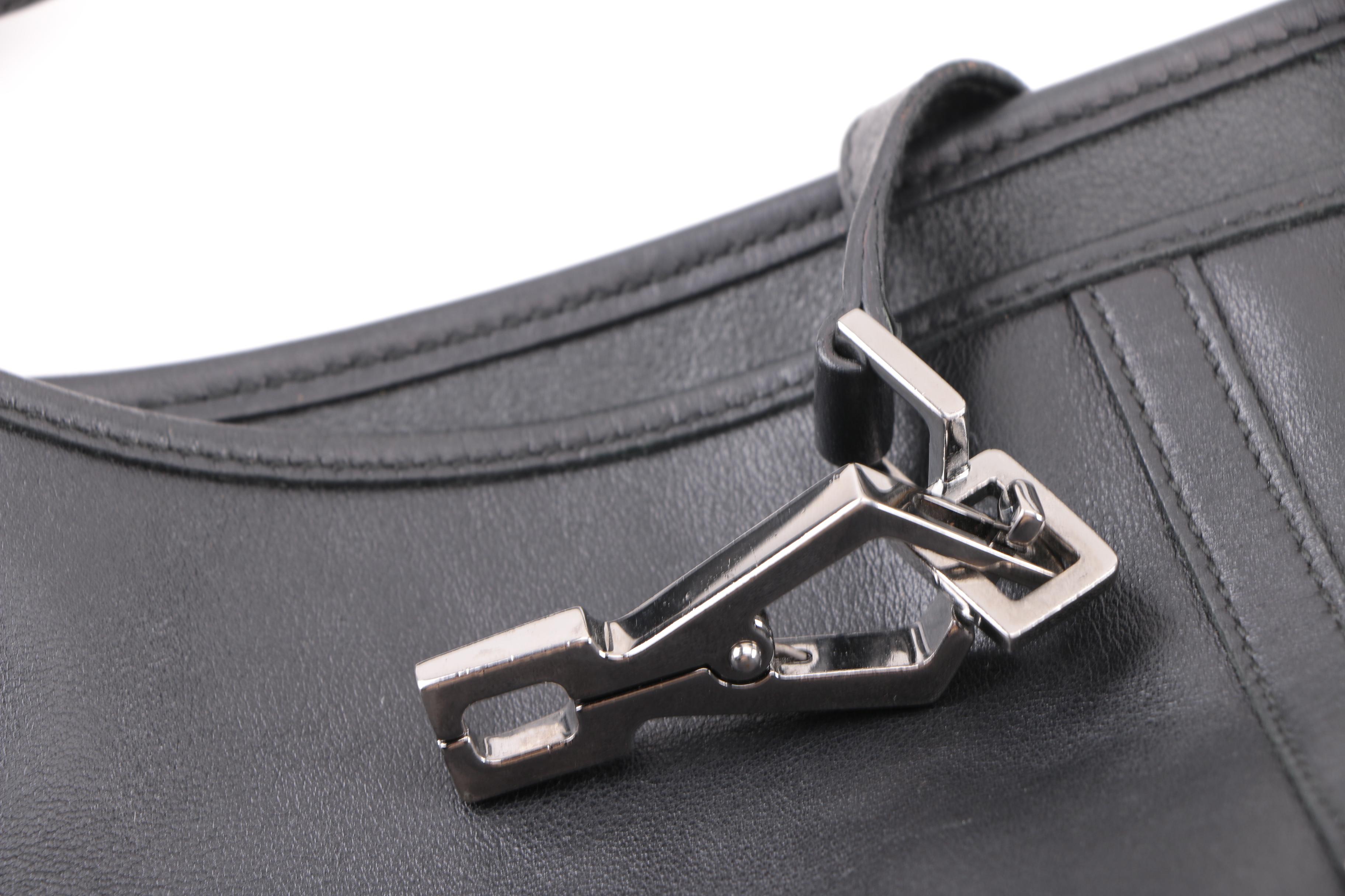 Vintage Gucci Black Leather Hobo Bag