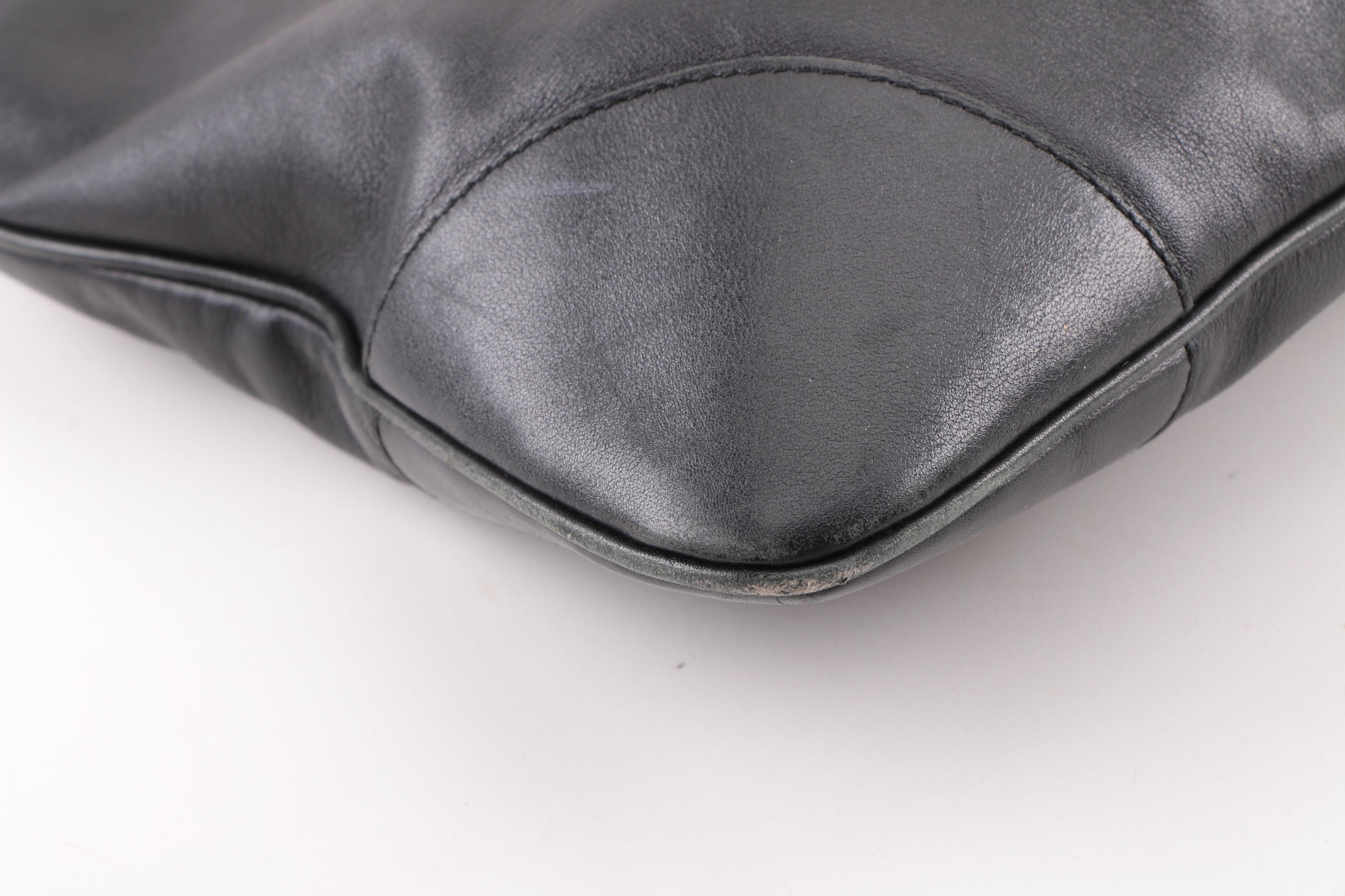 Vintage Gucci Black Leather Hobo Bag