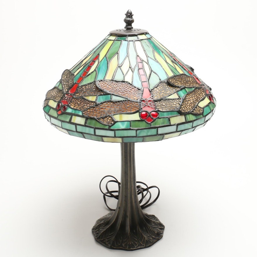 Hillside Lamp Company Stained Glass Table Lamp