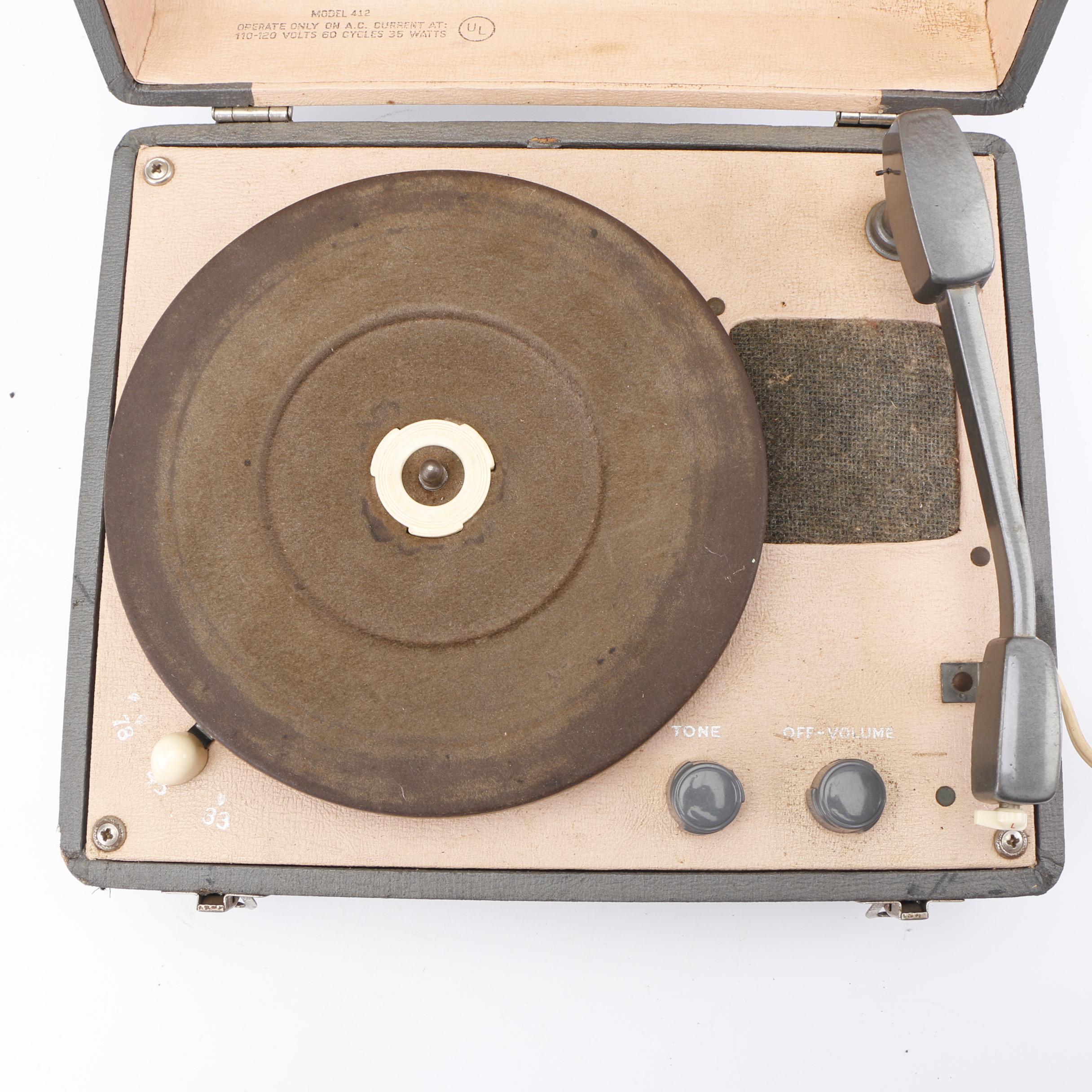 Vintage Columbia Record Player and Zenith Radio