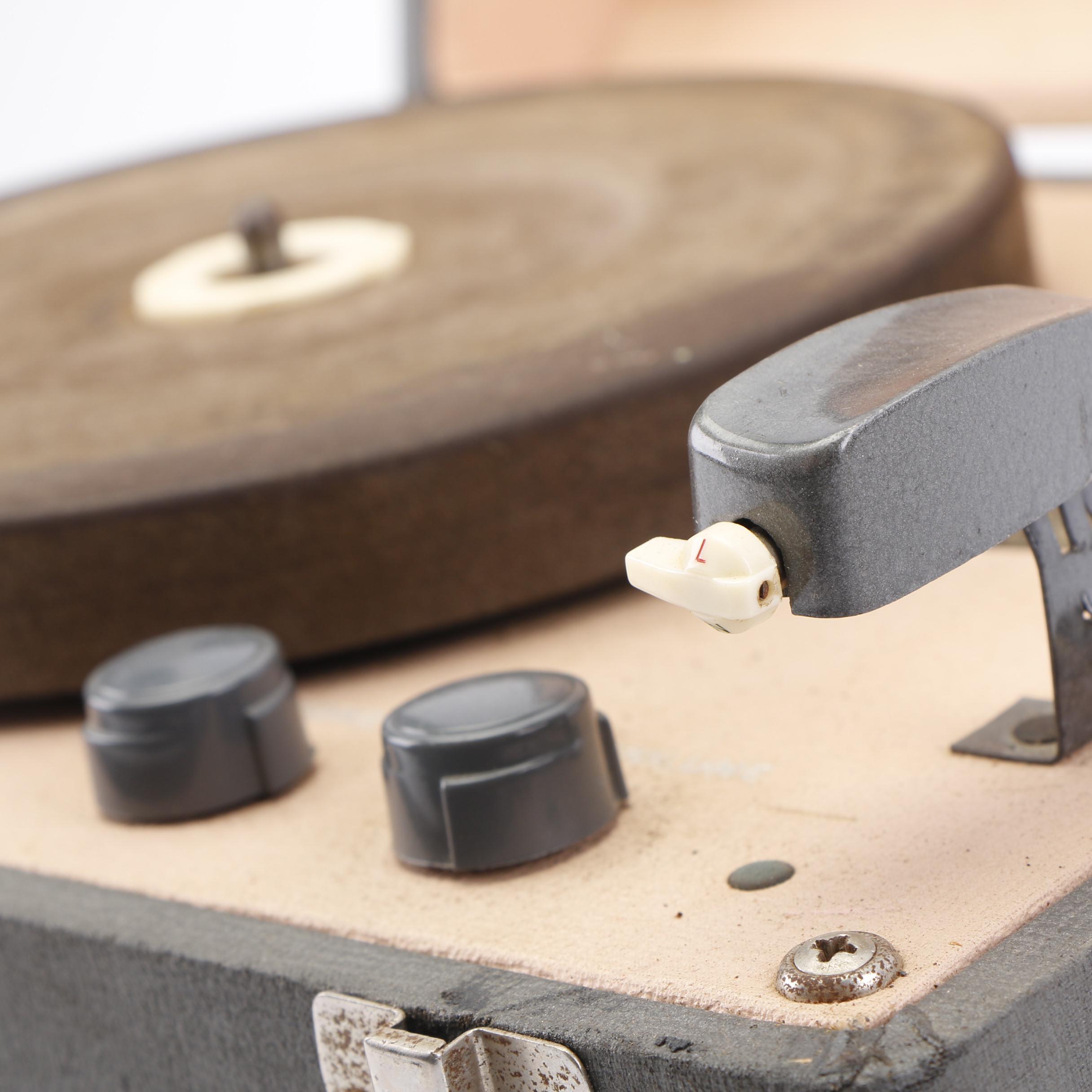 Vintage Columbia Record Player and Zenith Radio