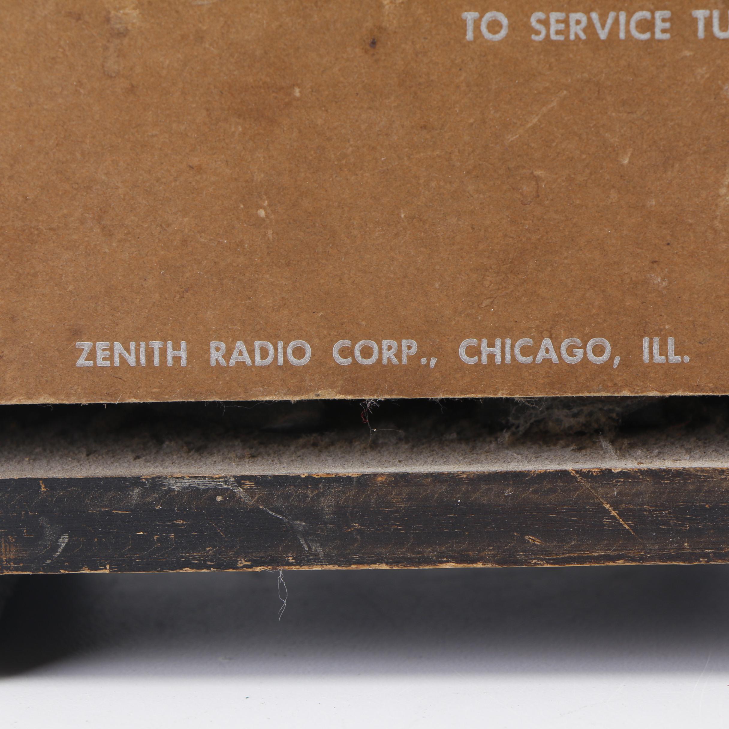 Vintage Columbia Record Player and Zenith Radio