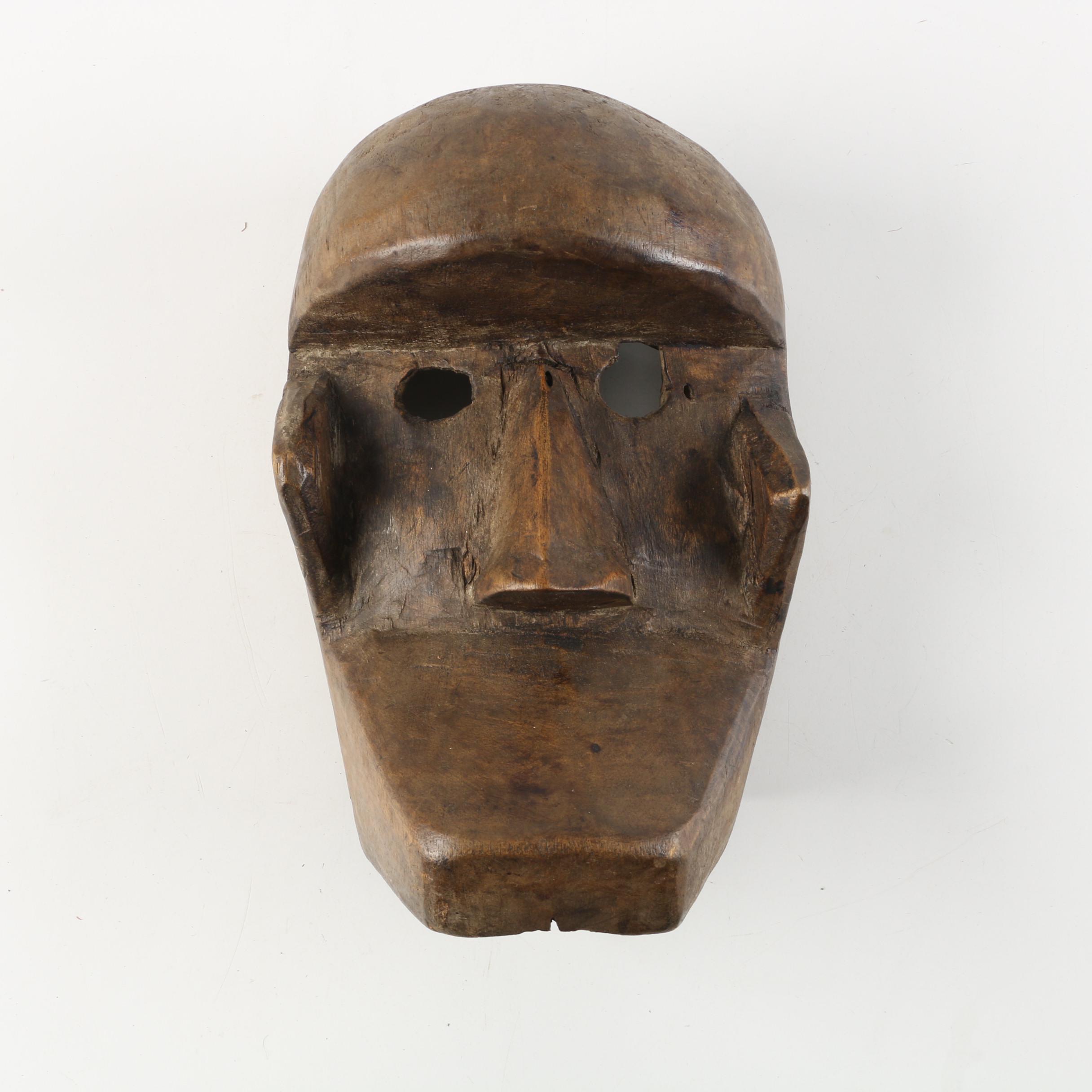 West African Krahn Style Carved Wood Mask