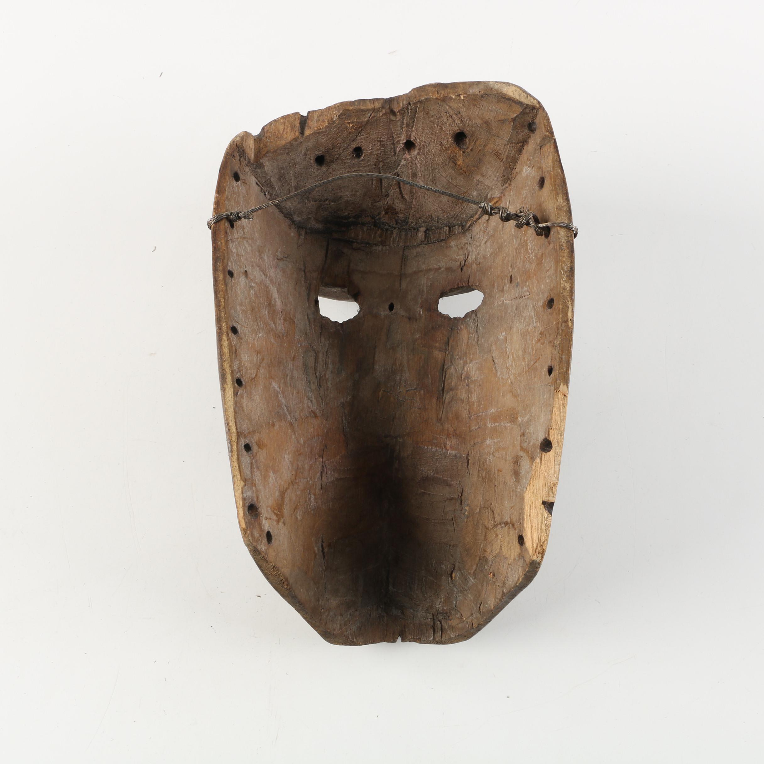 West African Krahn Style Carved Wood Mask