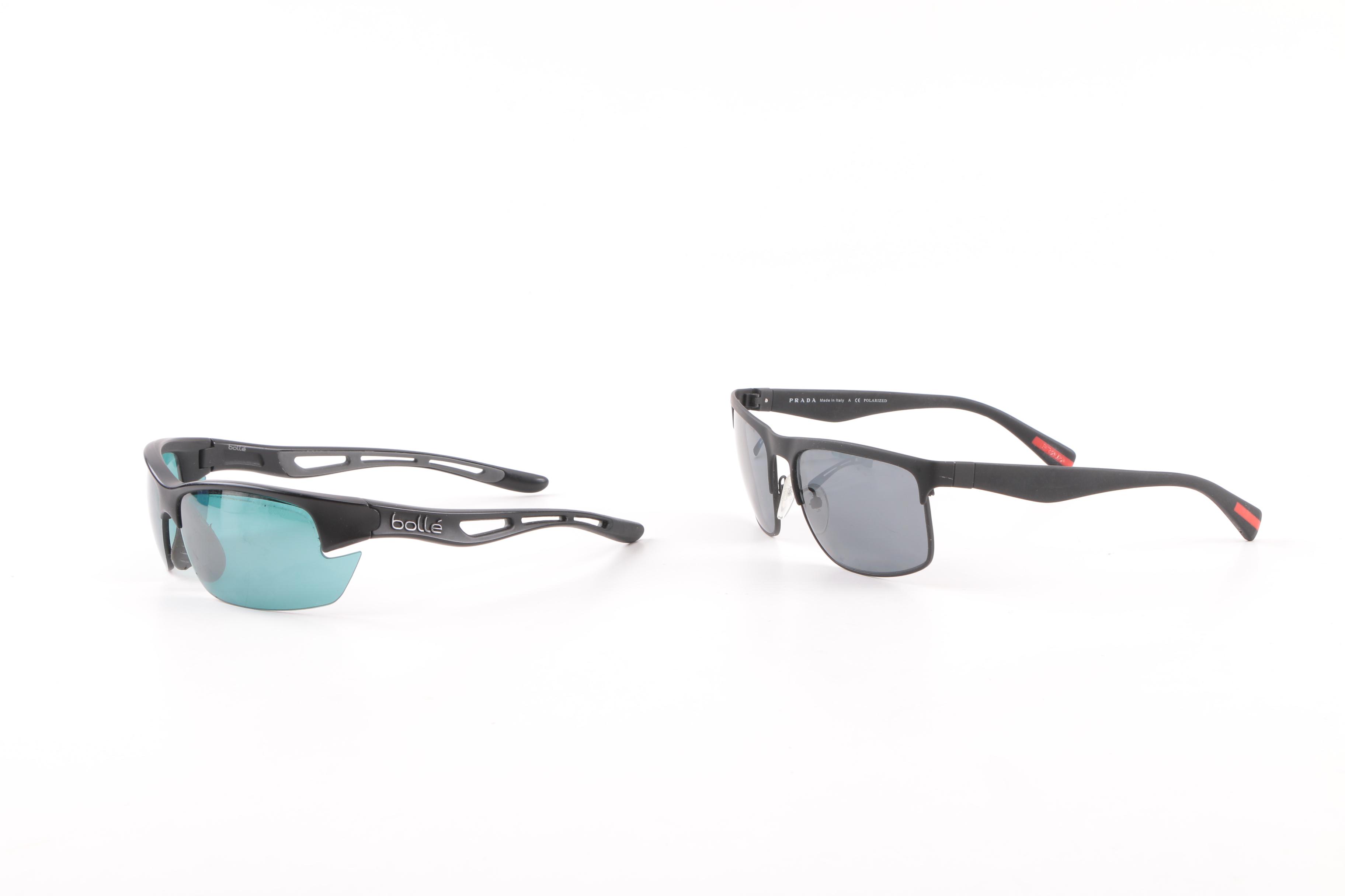 Prada SPS 56P and Bollé Bolt Sport Style Sunglasses