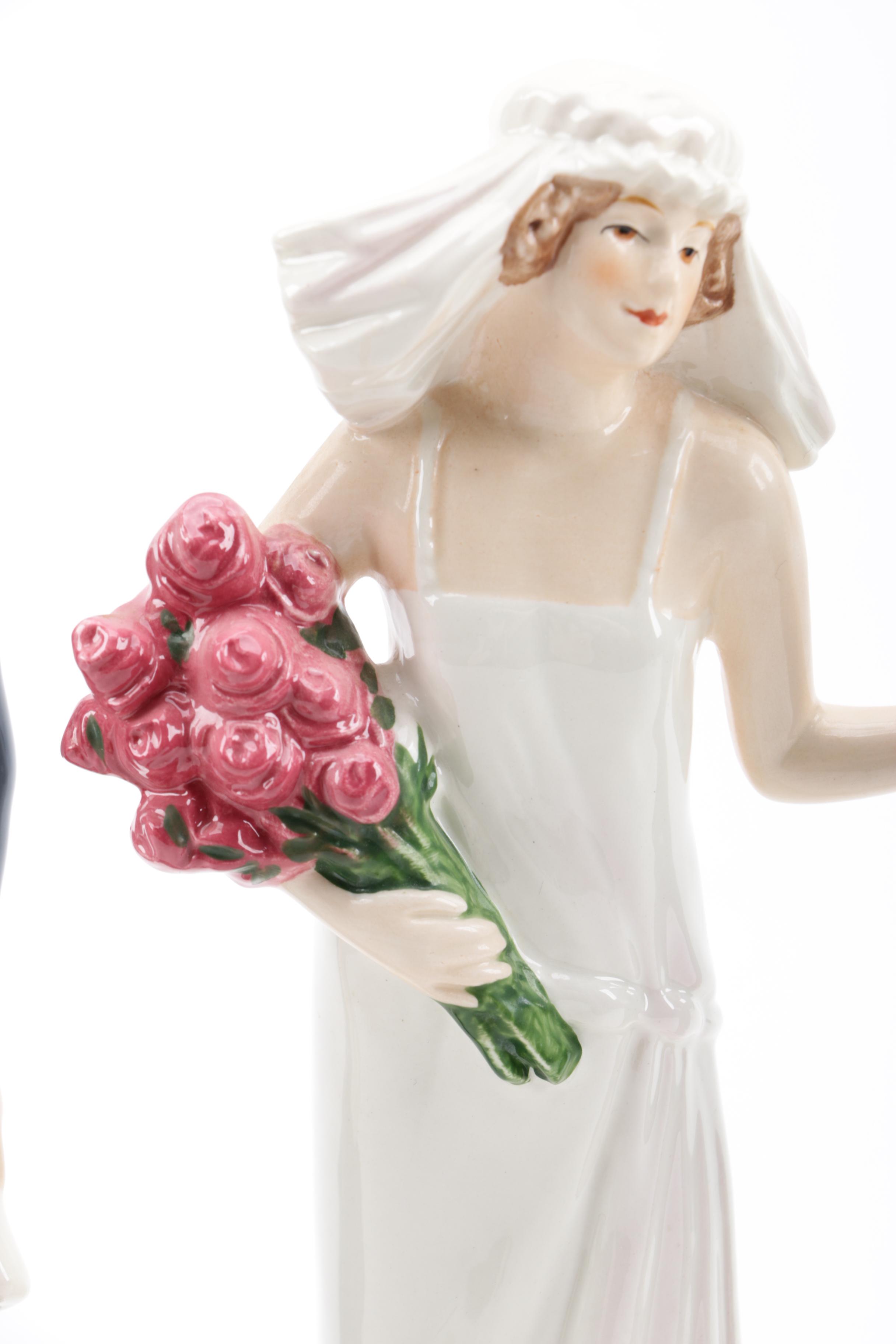 Goebel Figurines including "Her Treasured Day" and "Waiting for his Love"