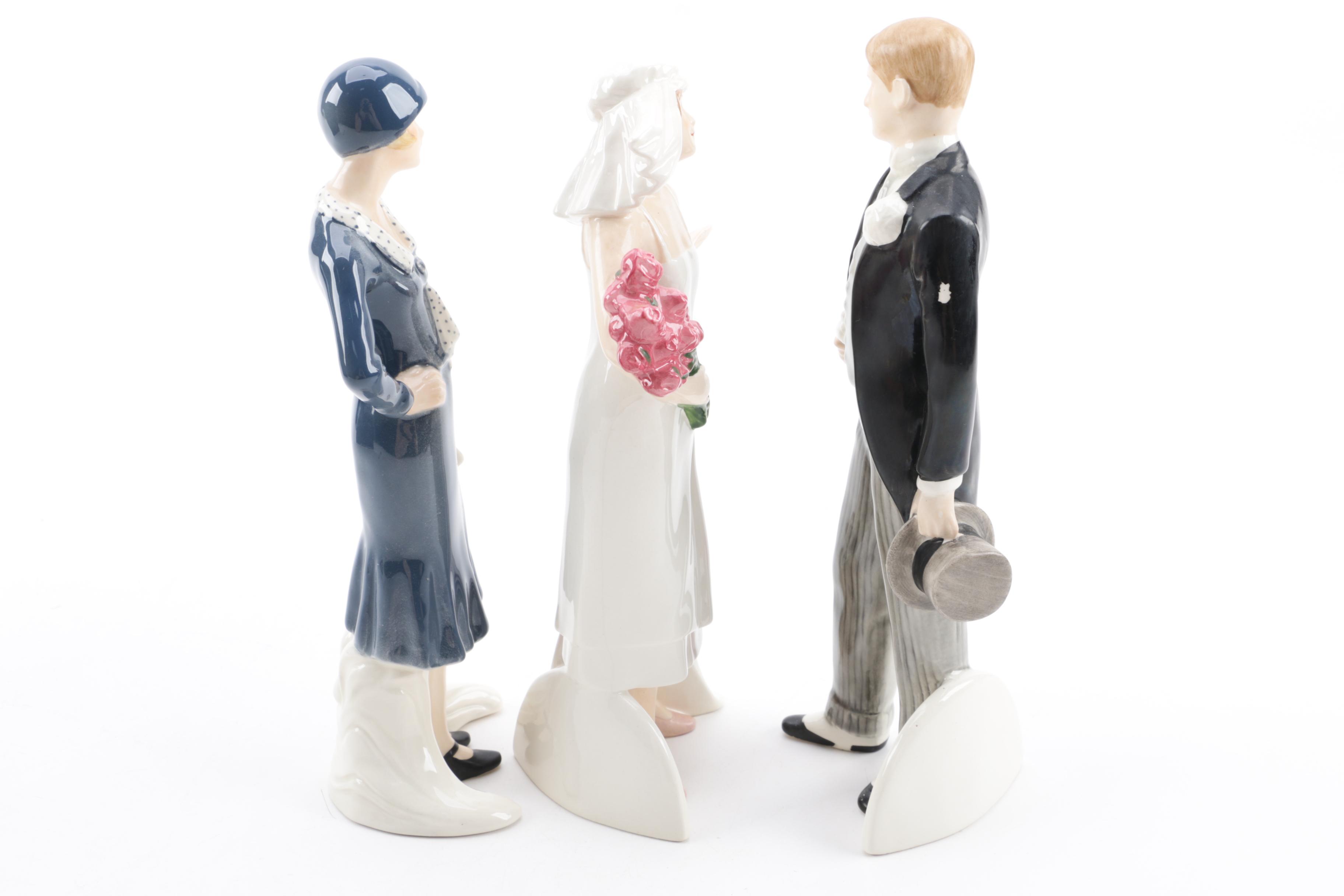 Goebel Figurines including "Her Treasured Day" and "Waiting for his Love"