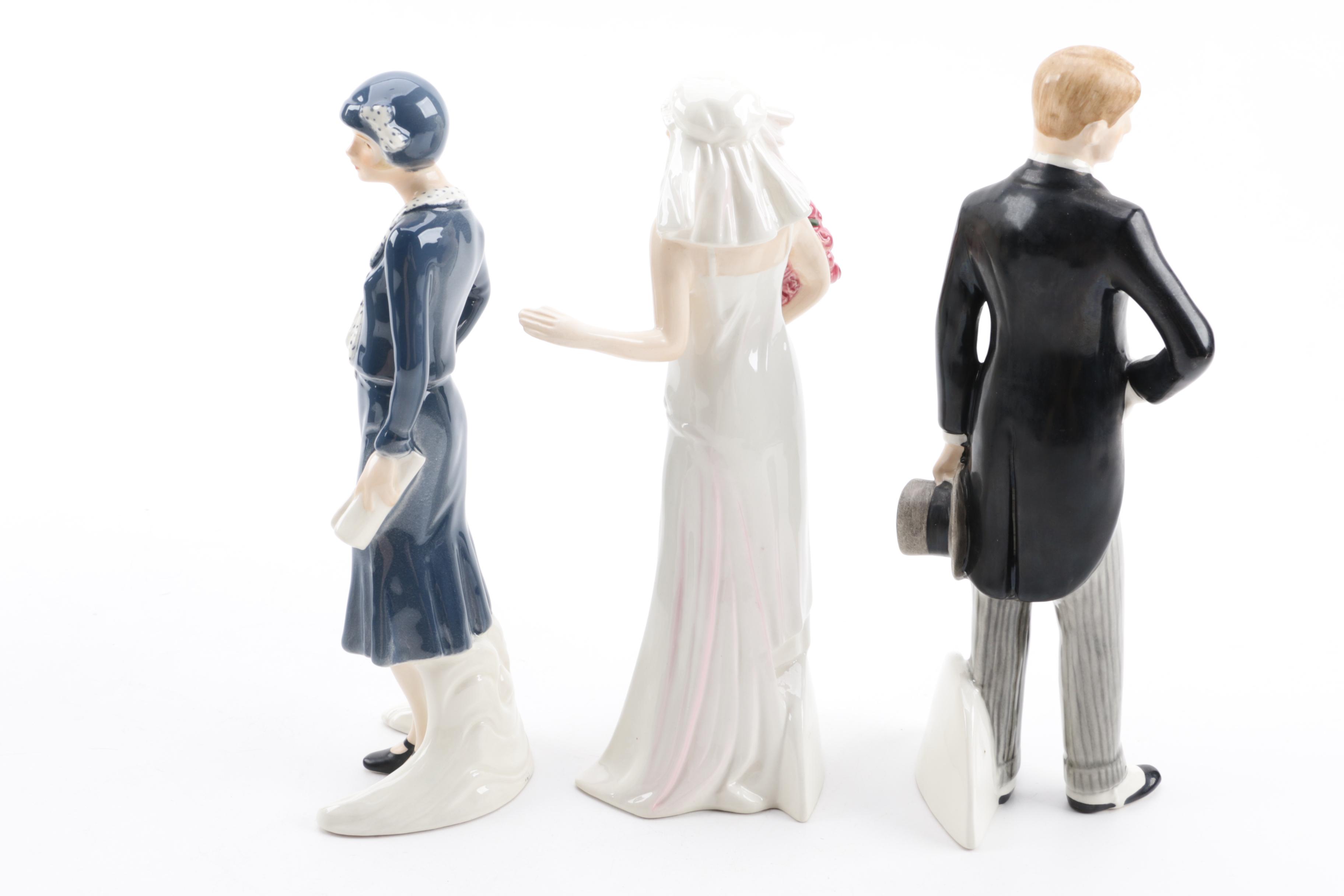 Goebel Figurines including "Her Treasured Day" and "Waiting for his Love"