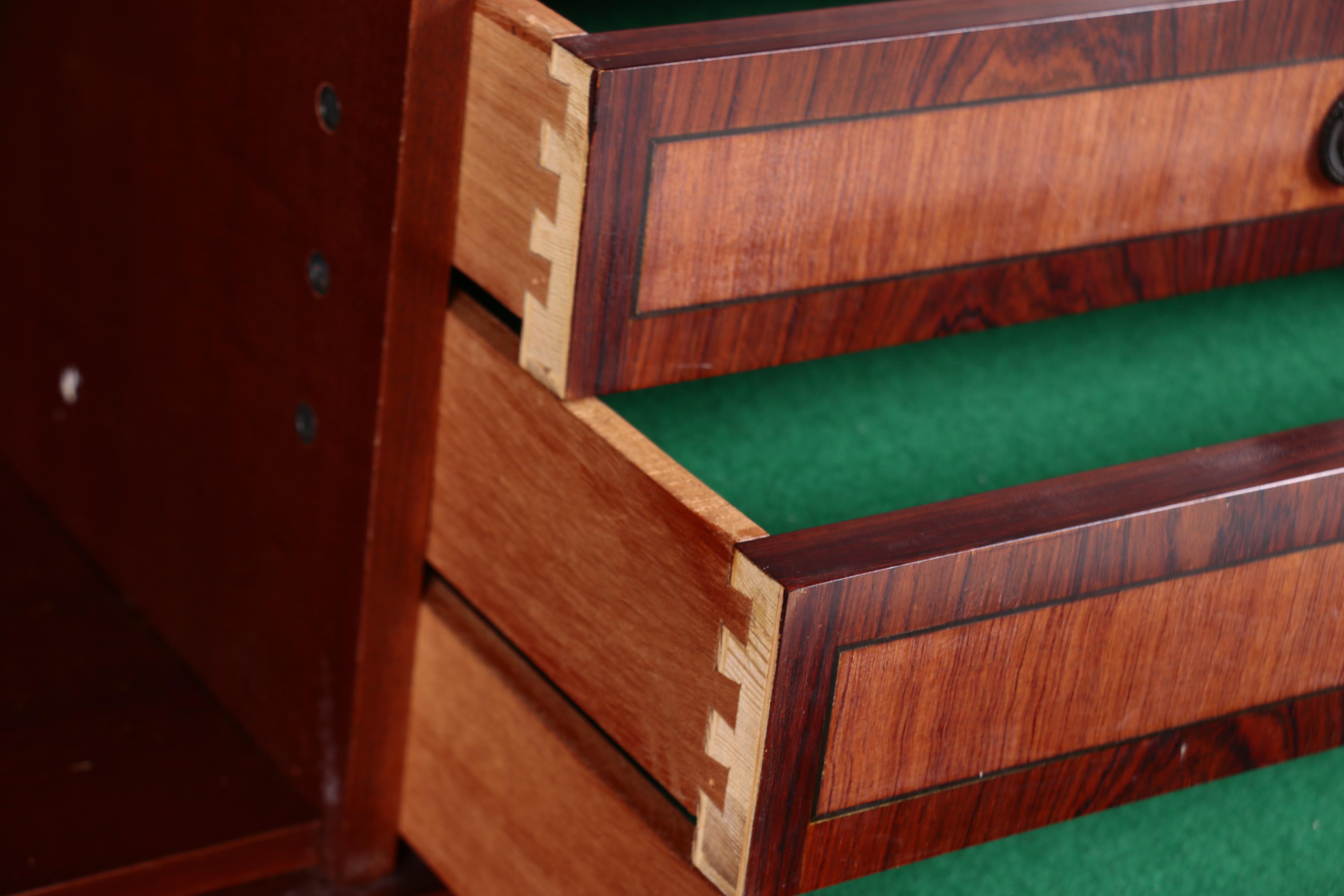 Louis XVI Style Brass-Mounted Kingwood and Marquetry Commode, 20th Century