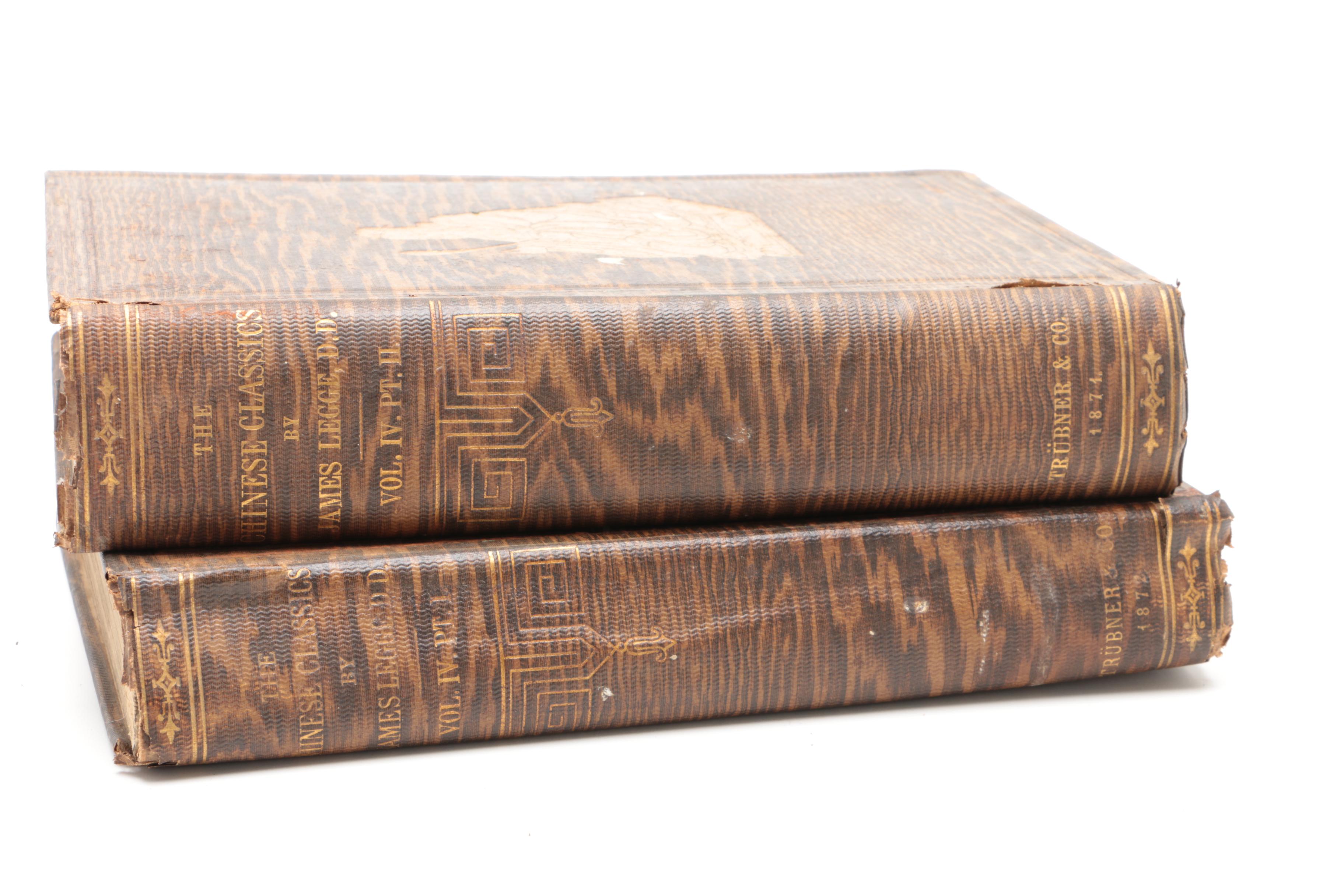 1871 -1872 "The Chinese Classics" Volume IV Parts I and II By James Legge
