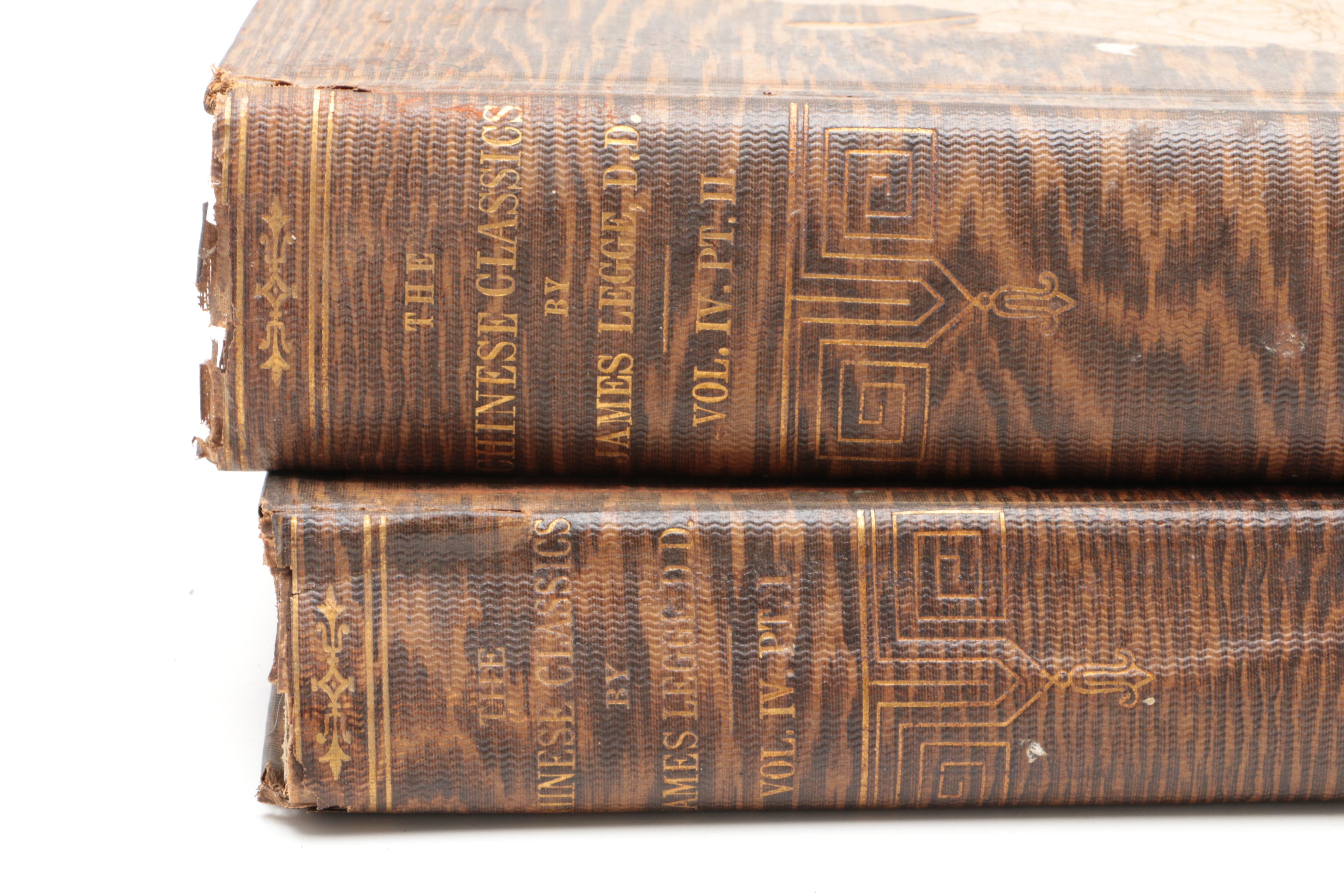 1871 -1872 "The Chinese Classics" Volume IV Parts I and II By James Legge