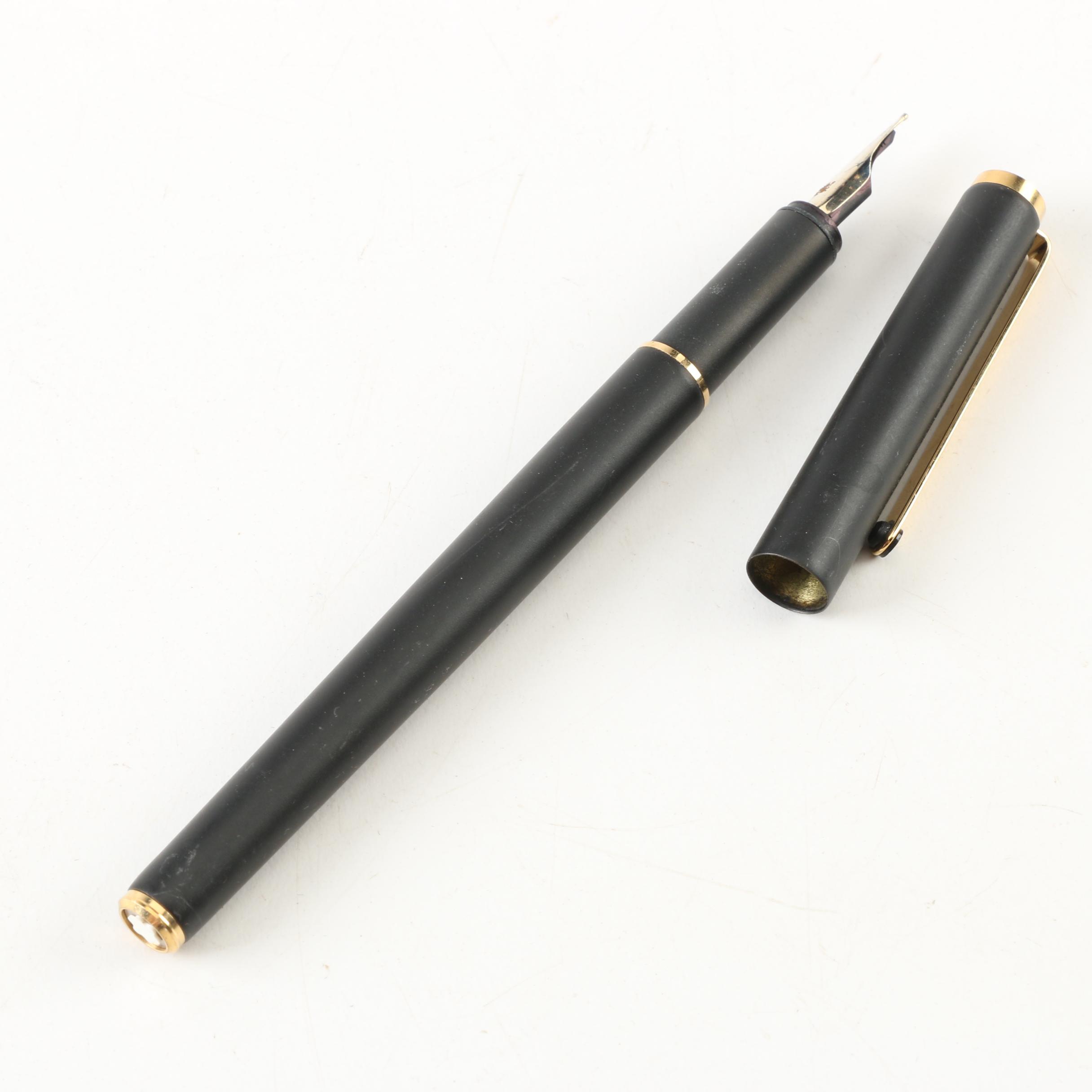 Montblanc "Noblesse" Slim Line Fountain Pen, Ink Cartridges and Case