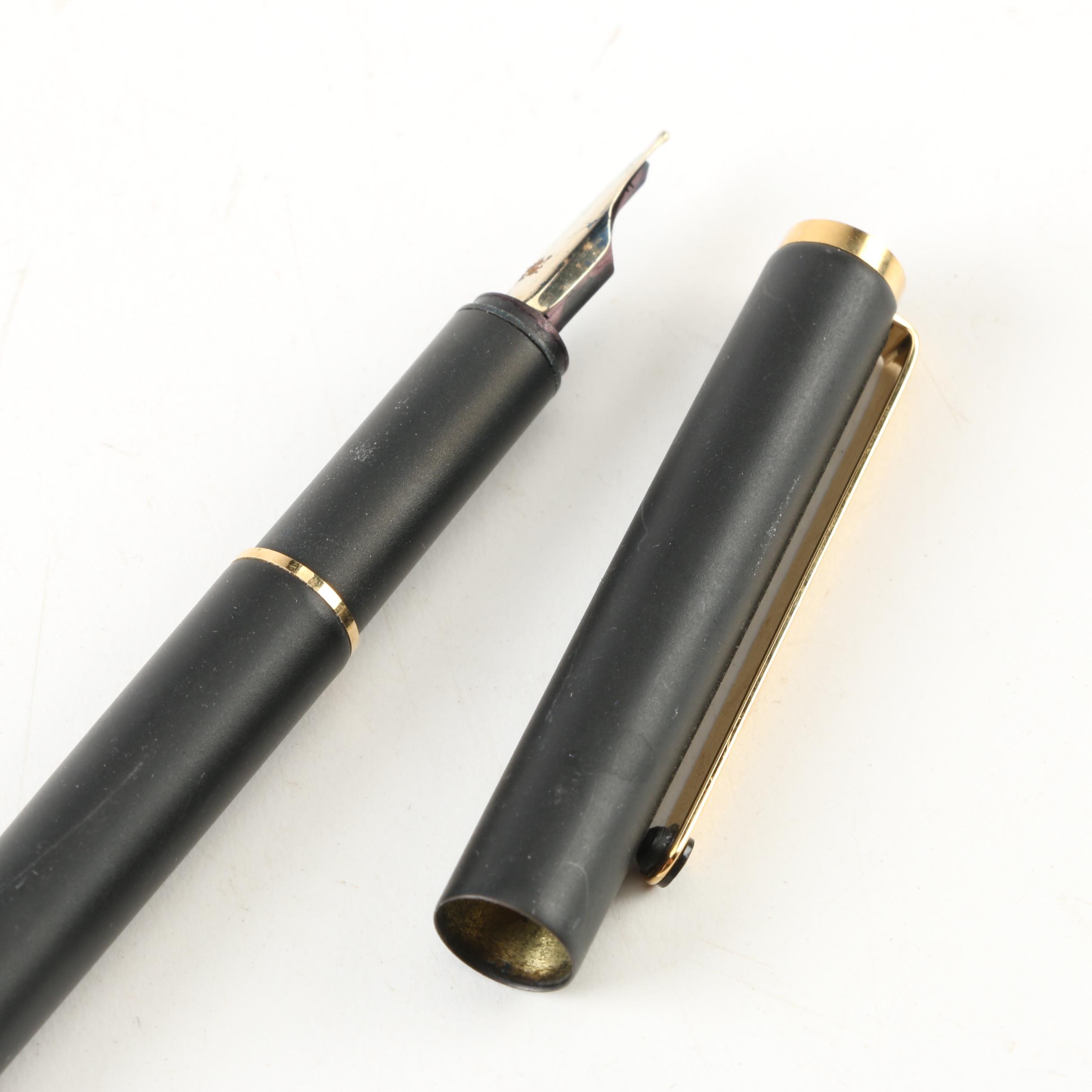 Montblanc "Noblesse" Slim Line Fountain Pen, Ink Cartridges and Case